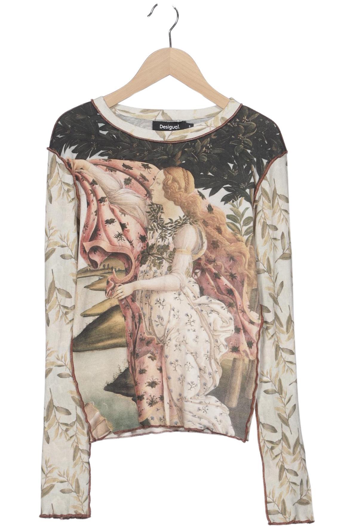 

Desigual Damen Langarmshirt, beige, Gr. 36