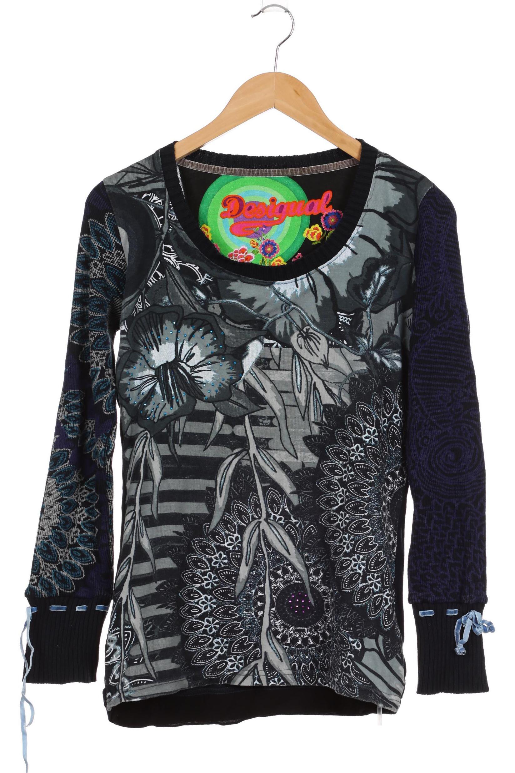 

Desigual Damen Langarmshirt, marineblau, Gr. 42