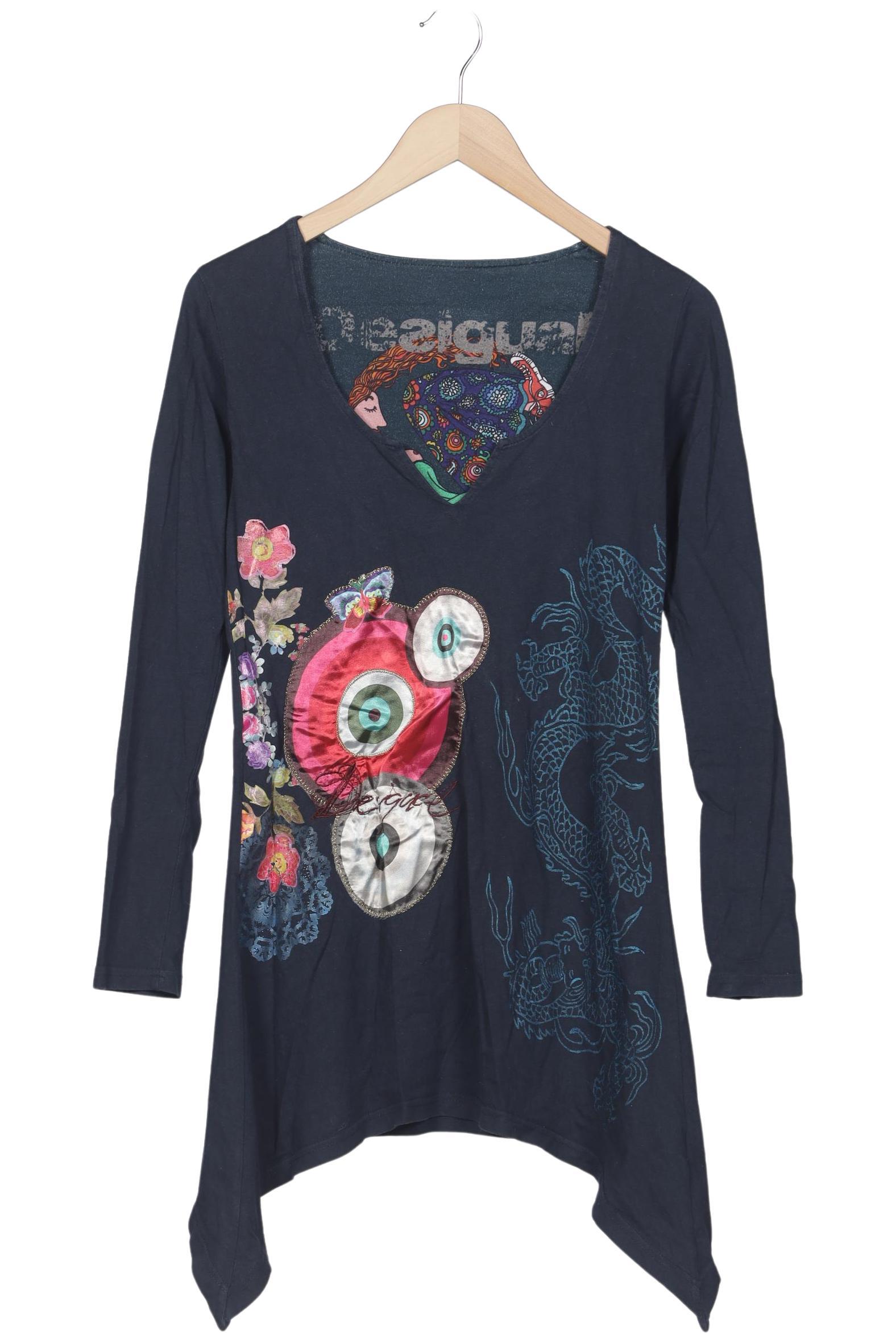 

Desigual Damen Langarmshirt, marineblau, Gr. 38