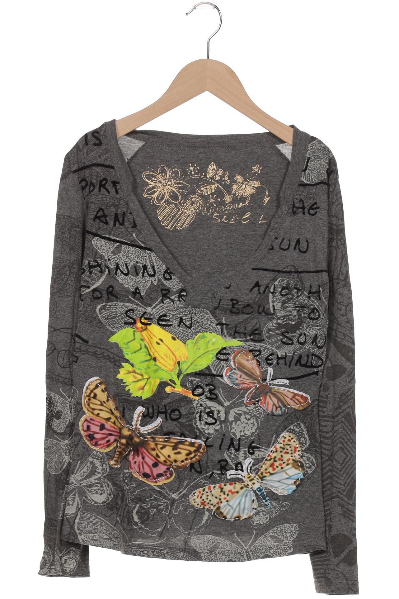 

Desigual Damen Langarmshirt, grau, Gr. 42