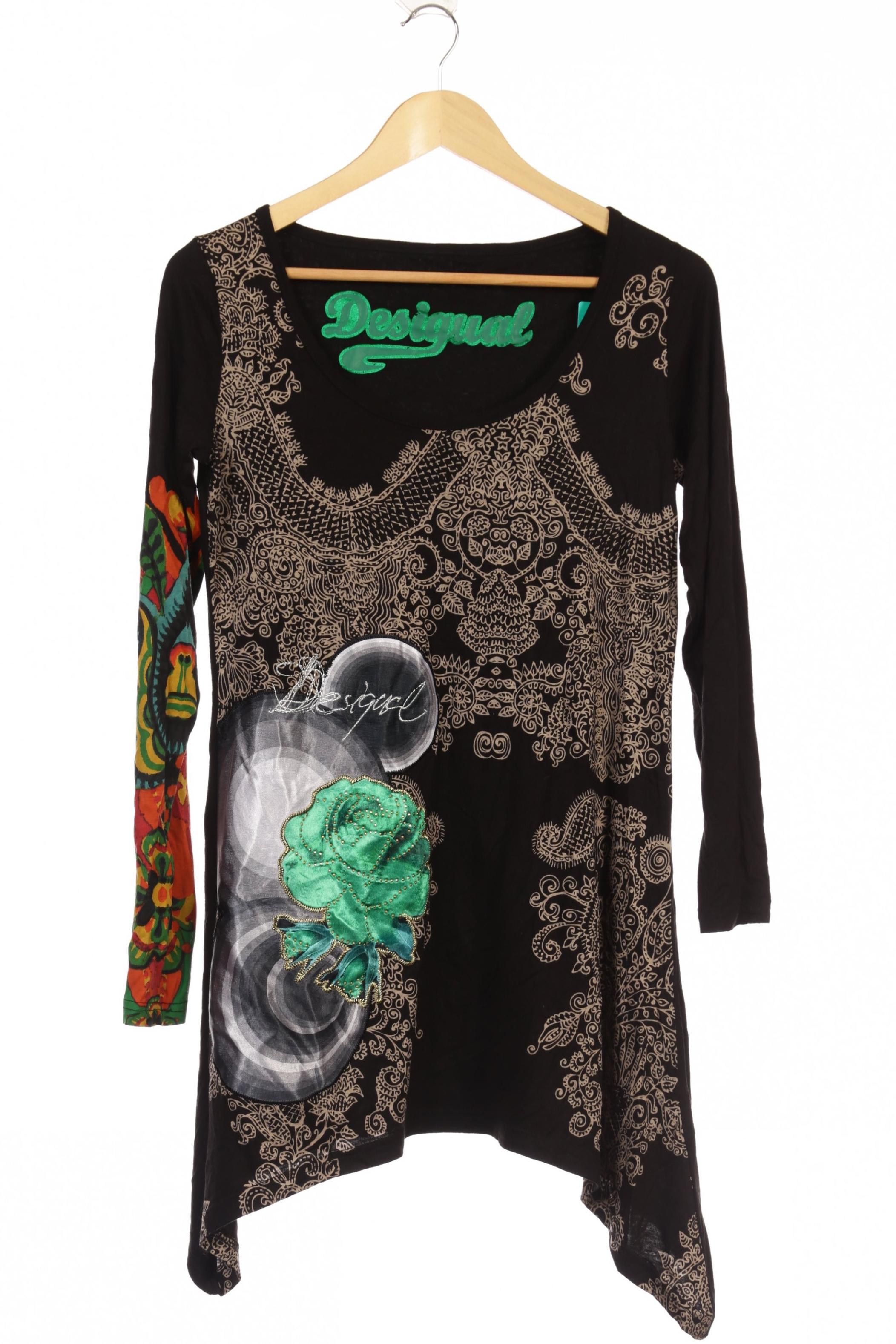 

Desigual Damen Langarmshirt, schwarz, Gr.