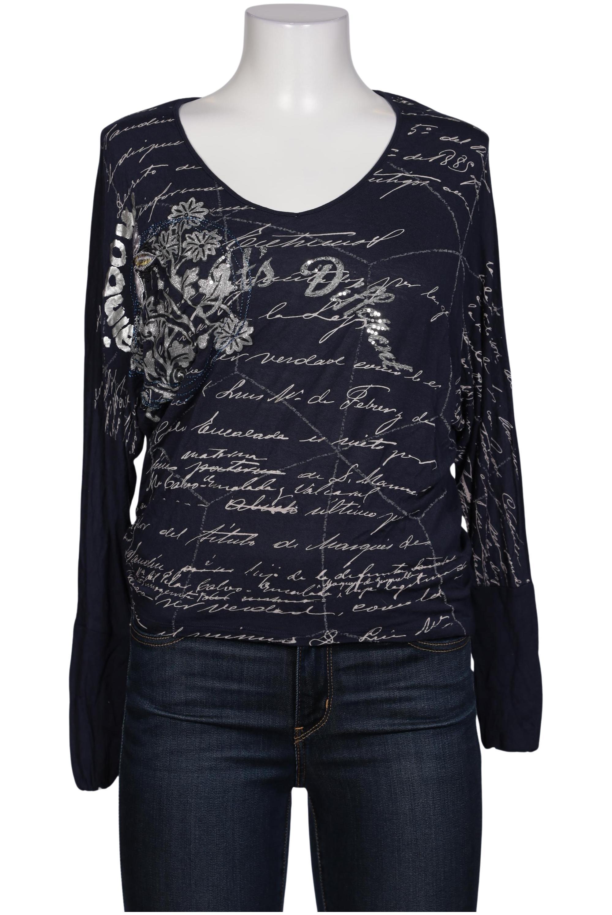 

Desigual Damen Langarmshirt, marineblau, Gr. 42