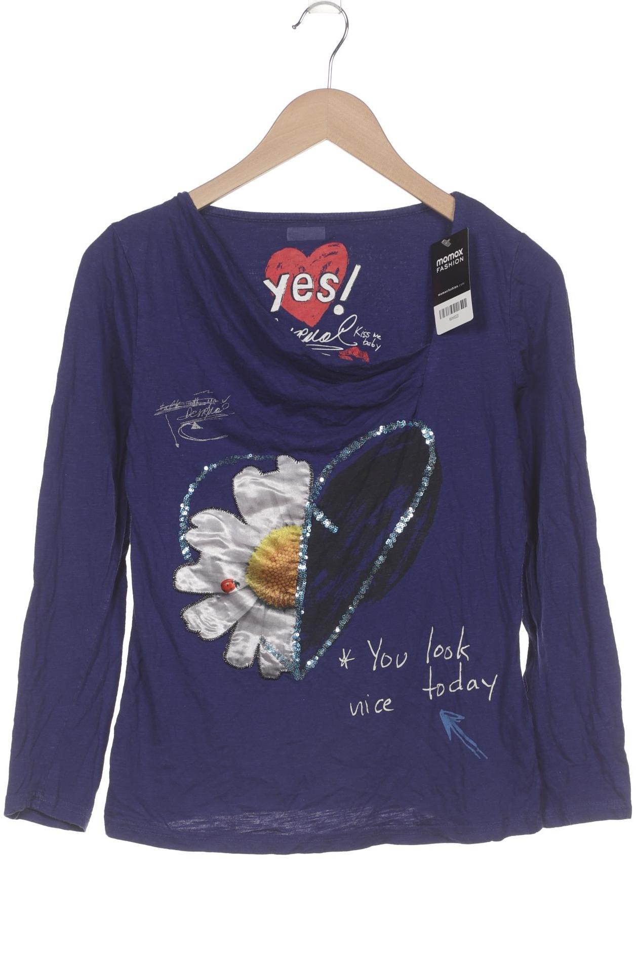 

Desigual Damen Langarmshirt, marineblau, Gr. 38