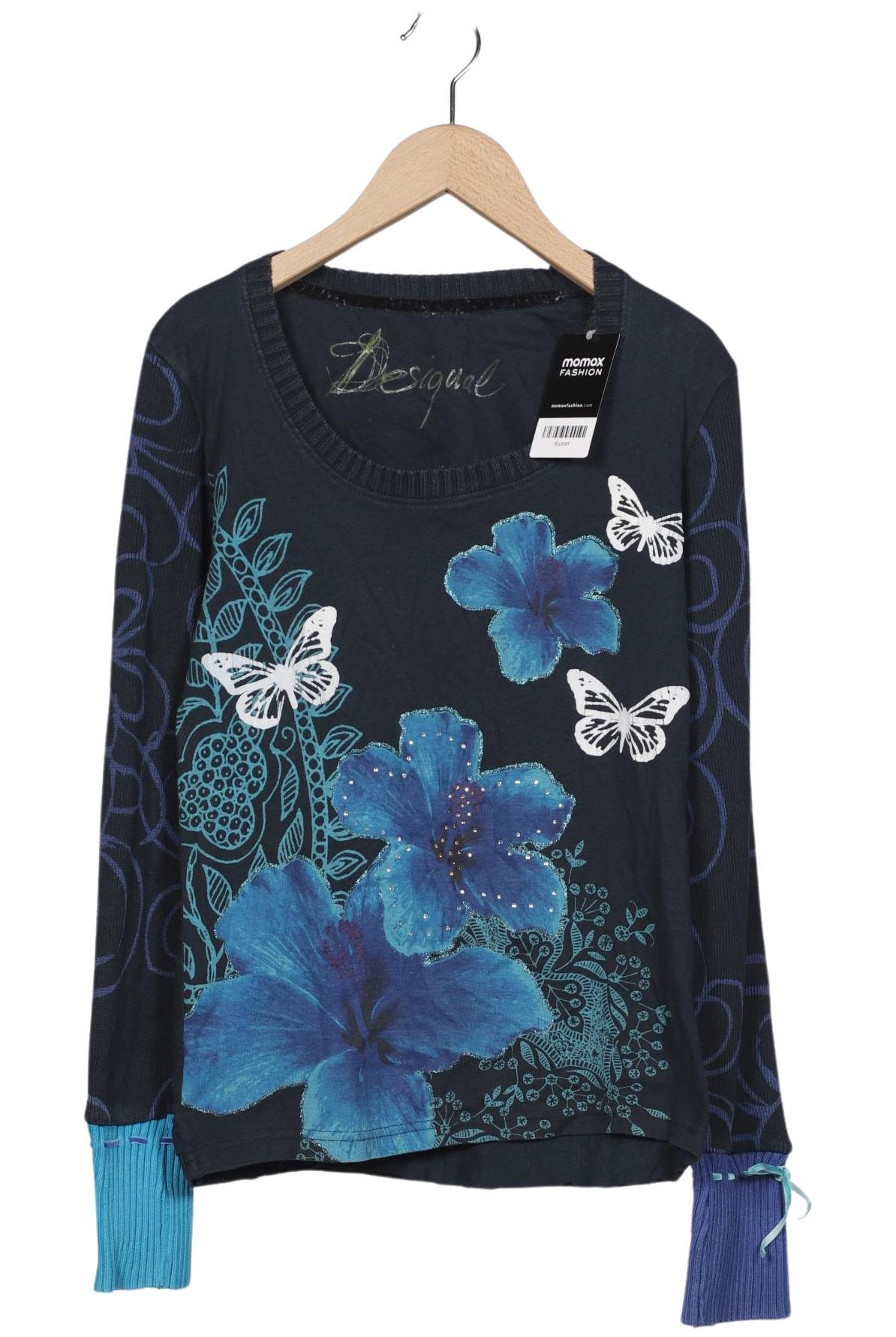 

Desigual Damen Langarmshirt, marineblau, Gr. 38