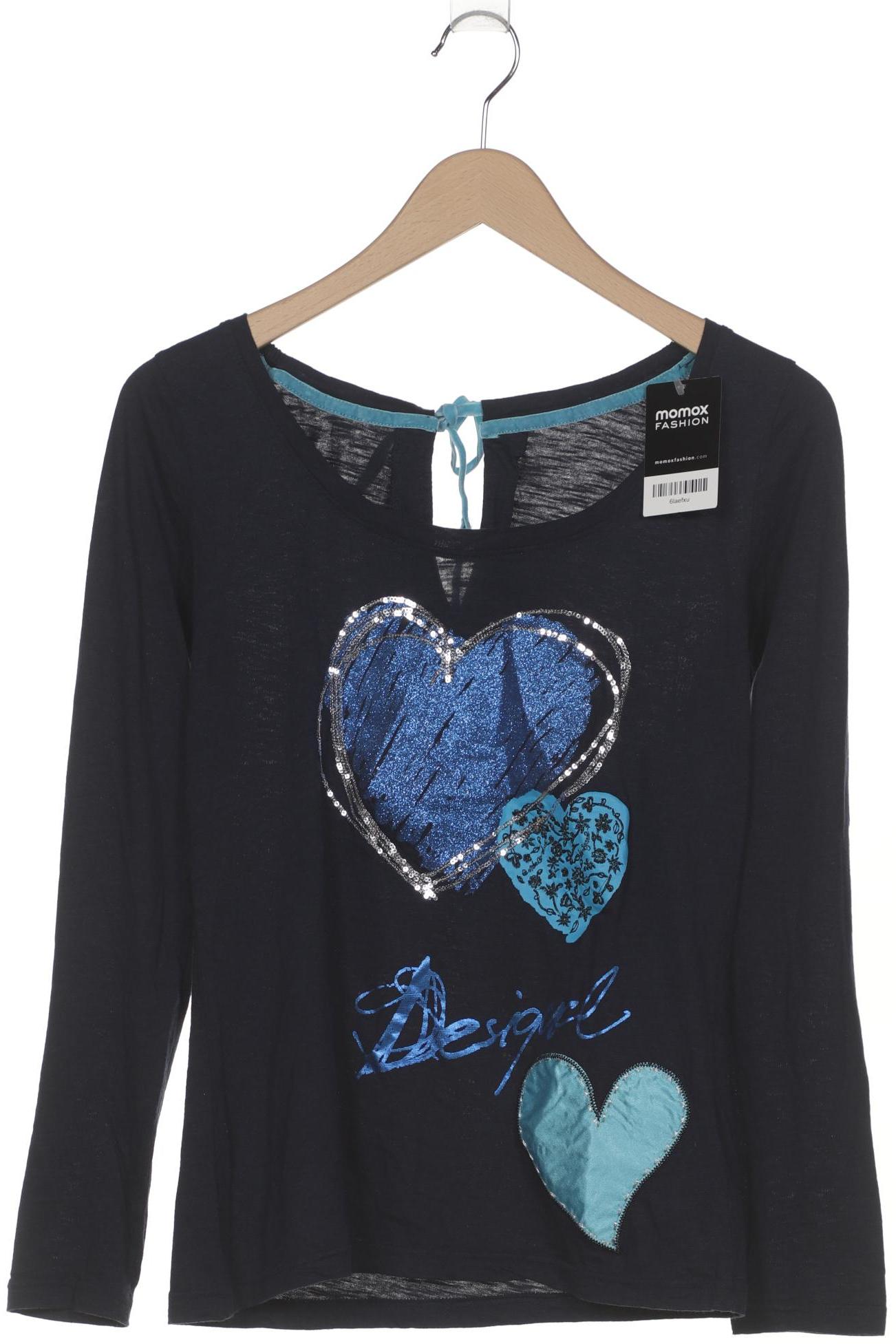 

Desigual Damen Langarmshirt, marineblau, Gr. 36