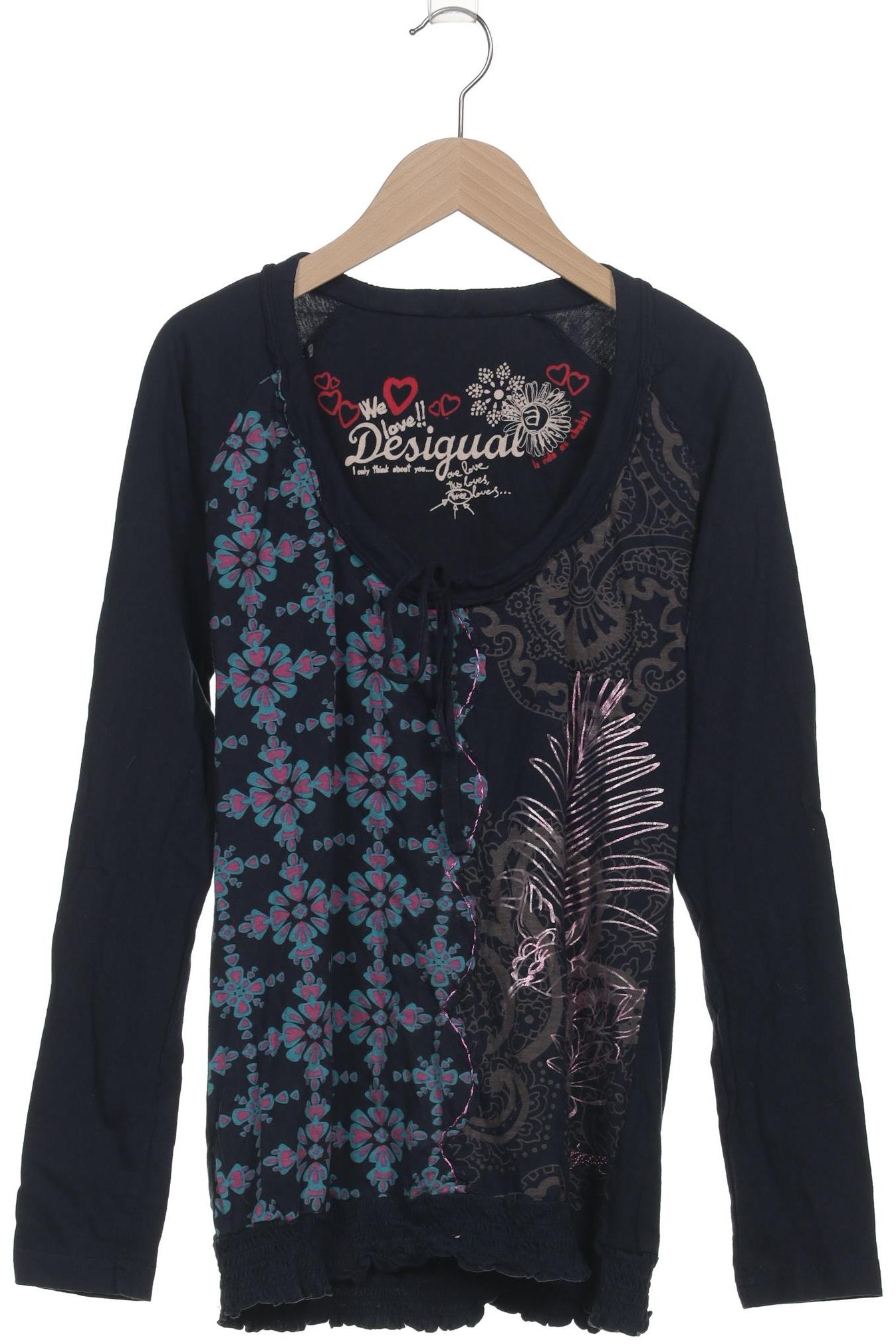 

Desigual Damen Langarmshirt, marineblau, Gr. 42