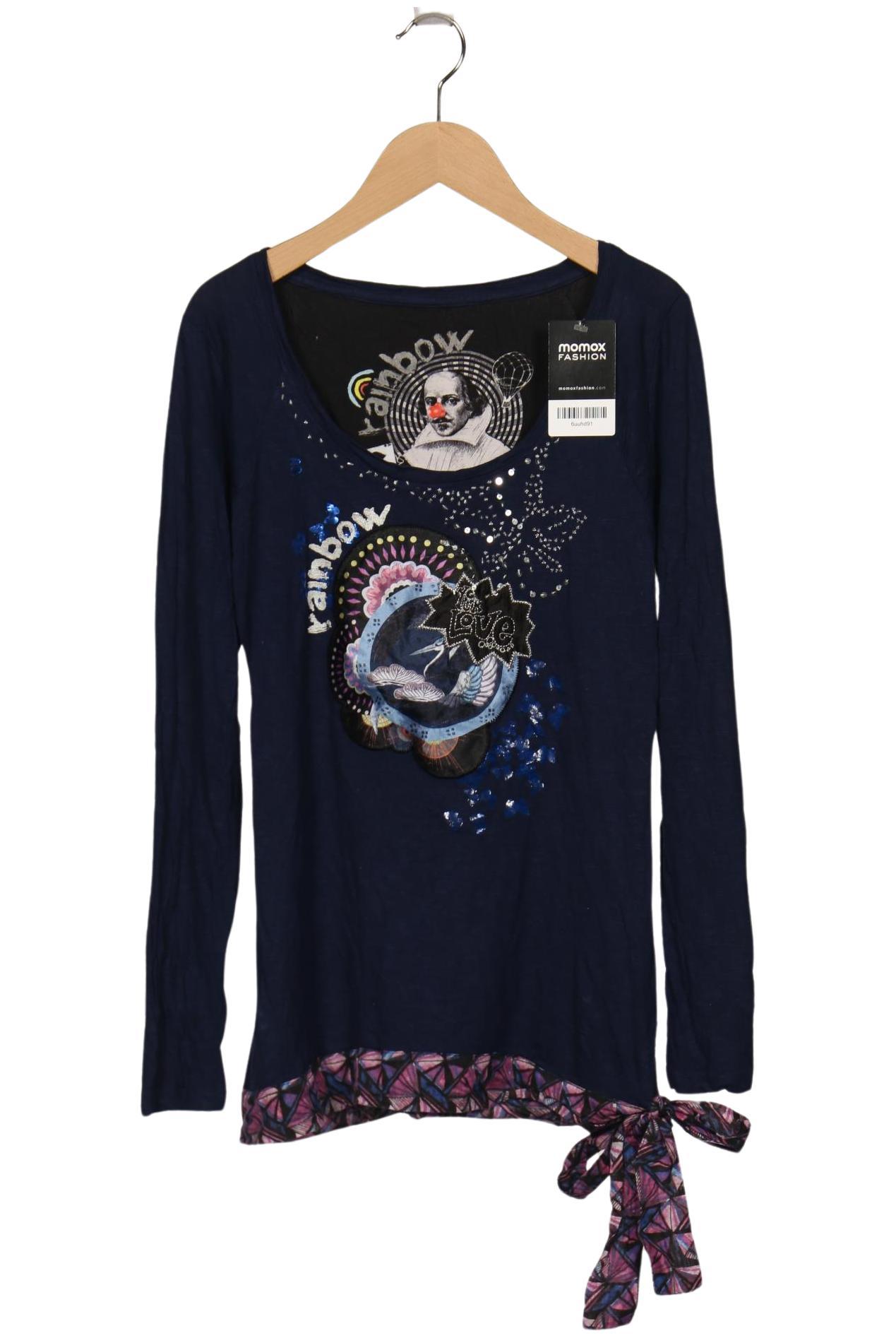 

Desigual Damen Langarmshirt, marineblau, Gr. 42