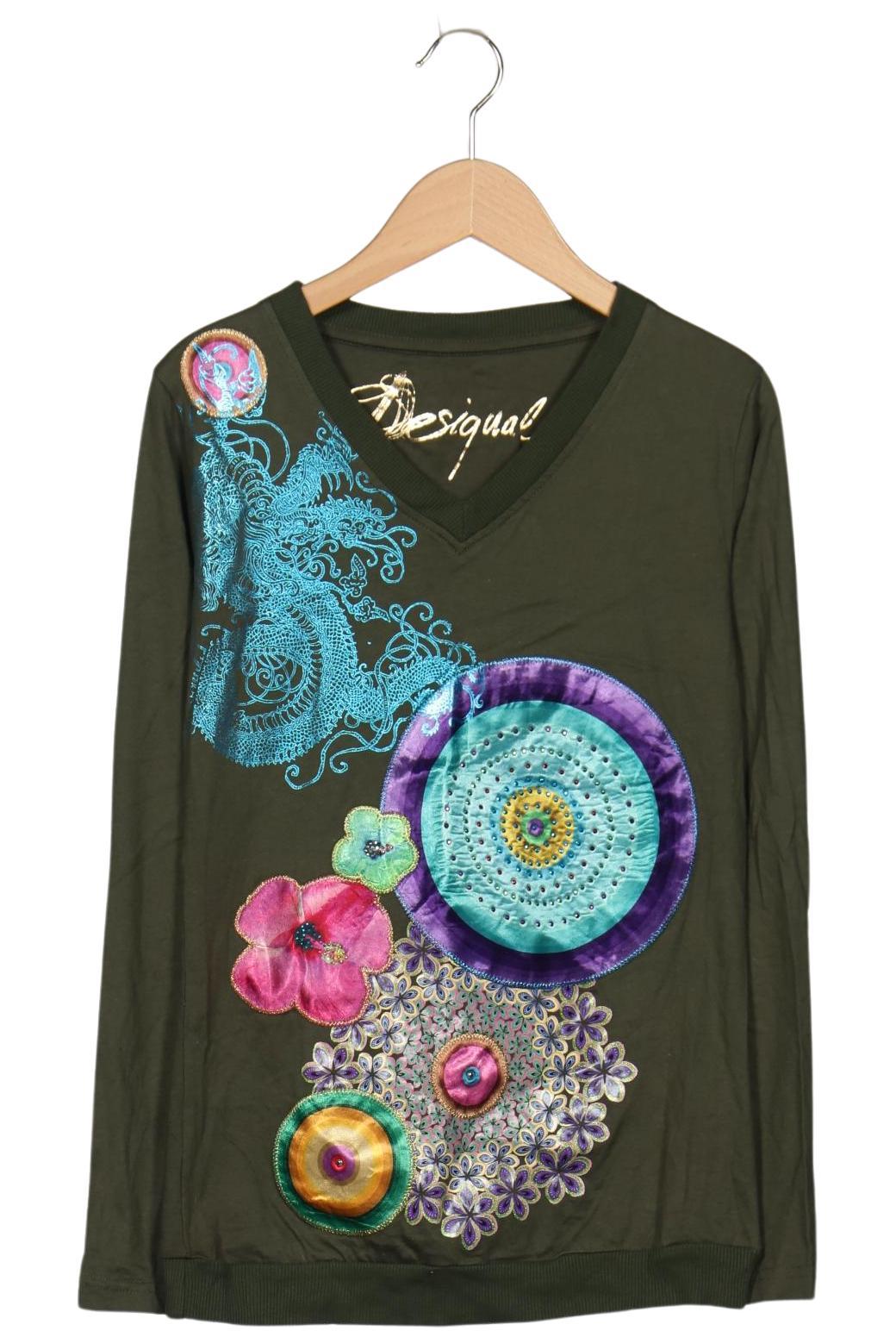 

Desigual Damen Langarmshirt, grün, Gr. 34