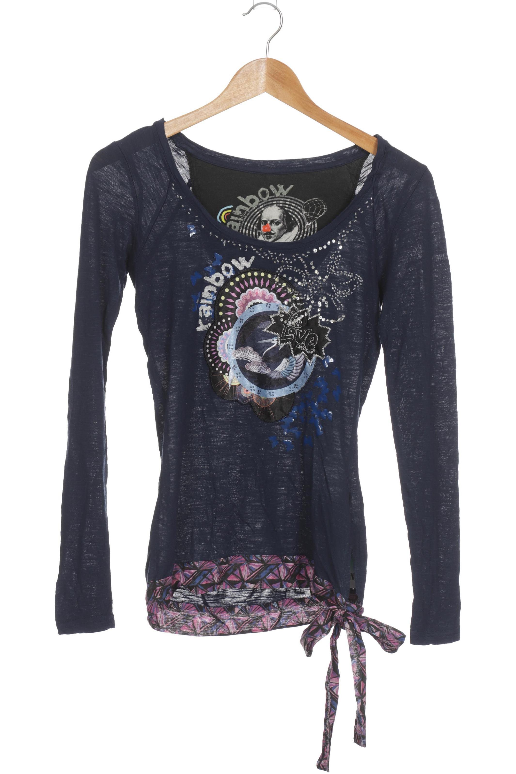 

Desigual Damen Langarmshirt, blau, Gr. 34