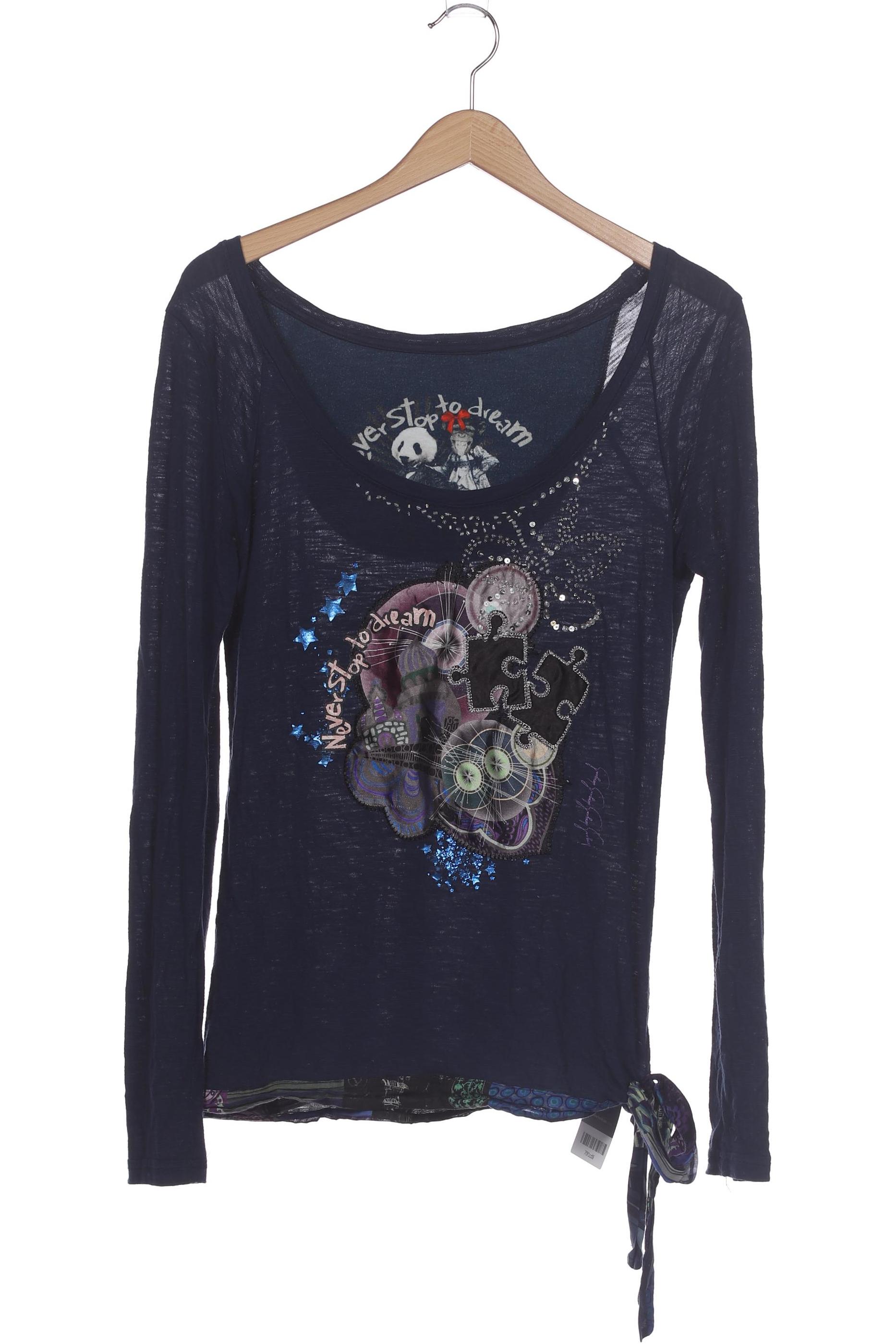 

Desigual Damen Langarmshirt, blau, Gr. 36