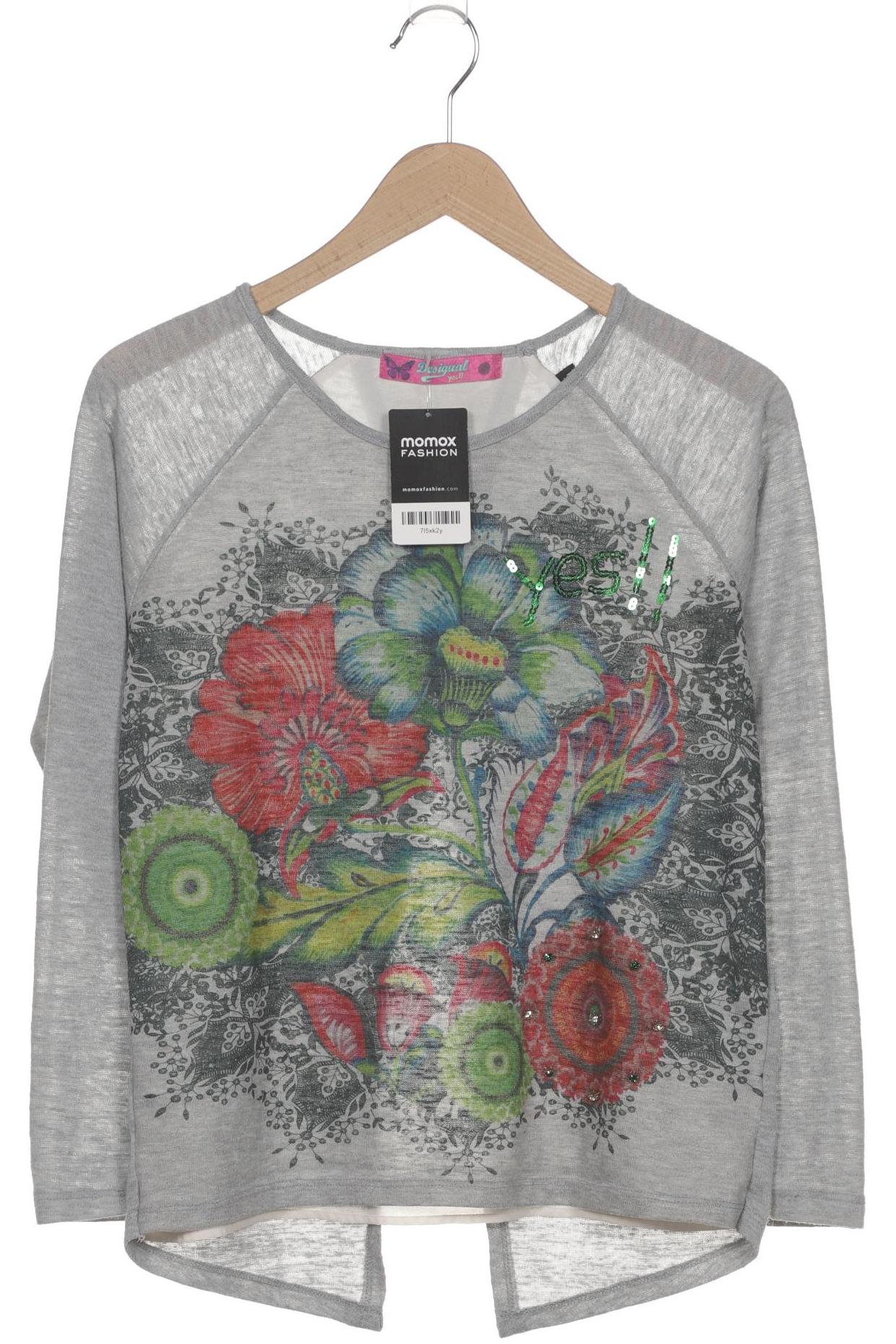 

Desigual Damen Langarmshirt, grau, Gr. 38