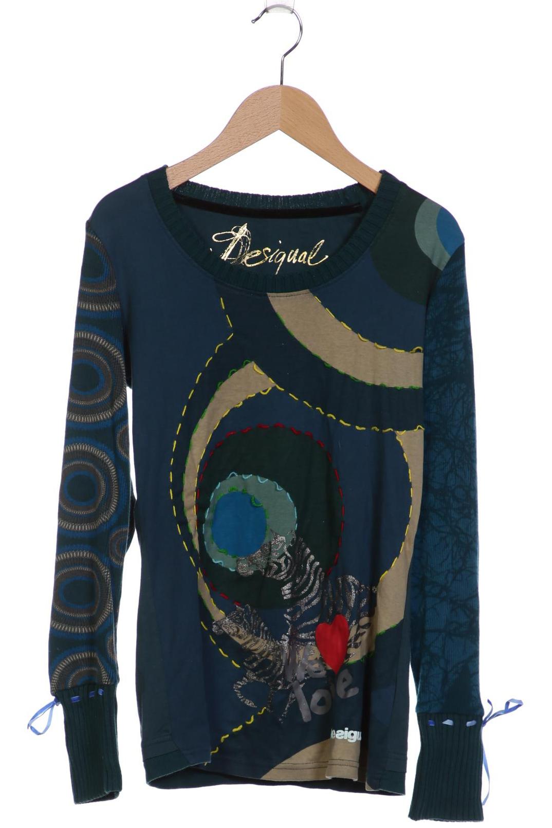 

Desigual Damen Langarmshirt, türkis, Gr. 36