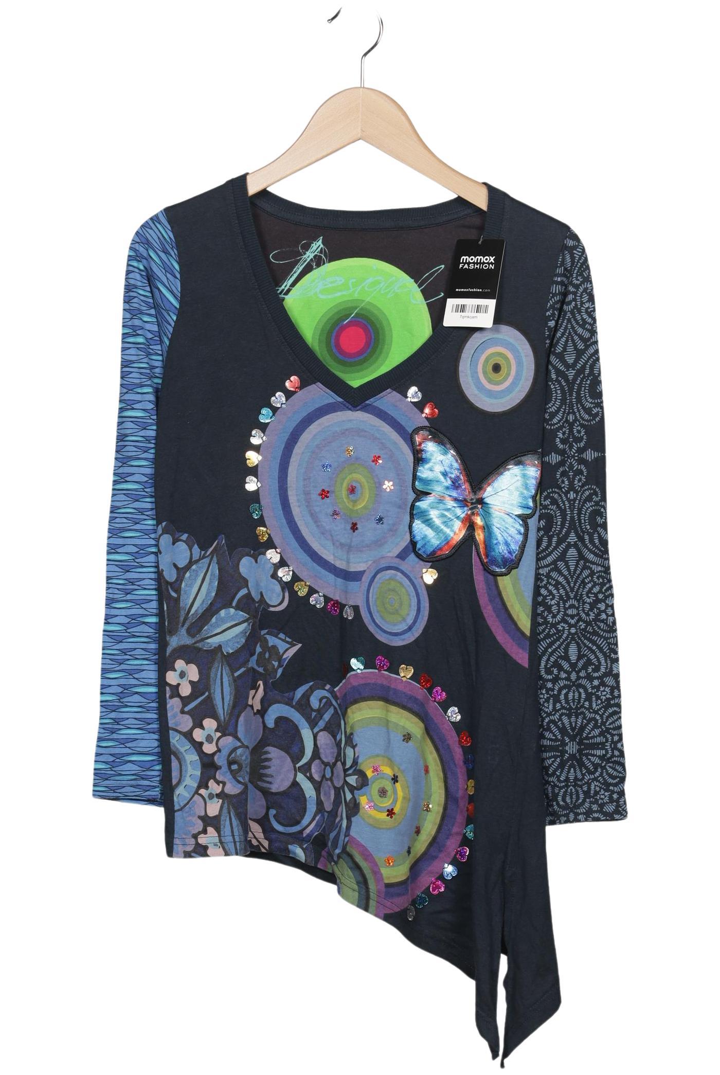 

Desigual Damen Langarmshirt, marineblau, Gr. 38