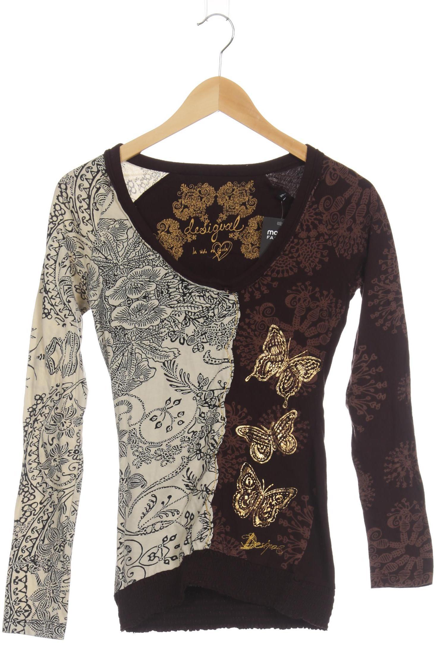 

Desigual Damen Langarmshirt, braun, Gr.