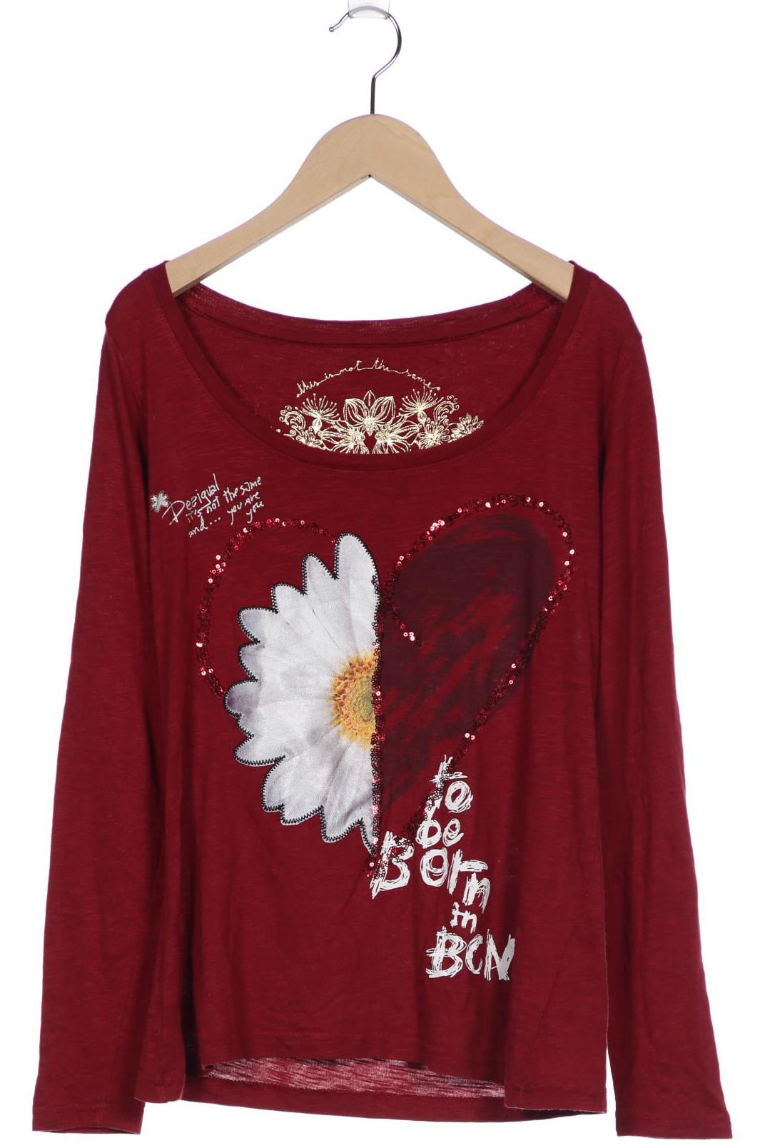 

Desigual Damen Langarmshirt, bordeaux, Gr. 36