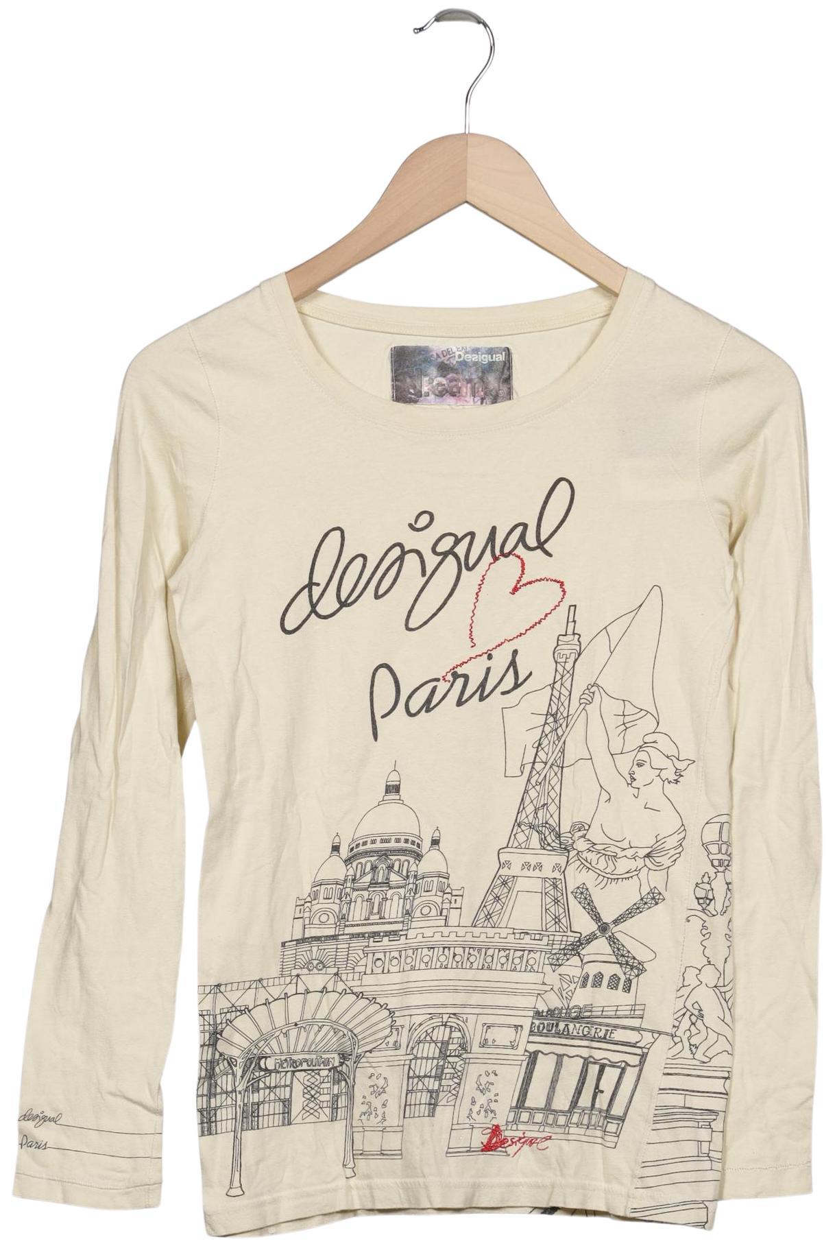 

Desigual Damen Langarmshirt, cremeweiß, Gr. 36