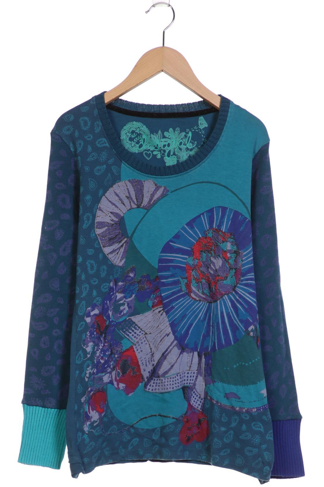 

Desigual Damen Langarmshirt, blau, Gr. 38