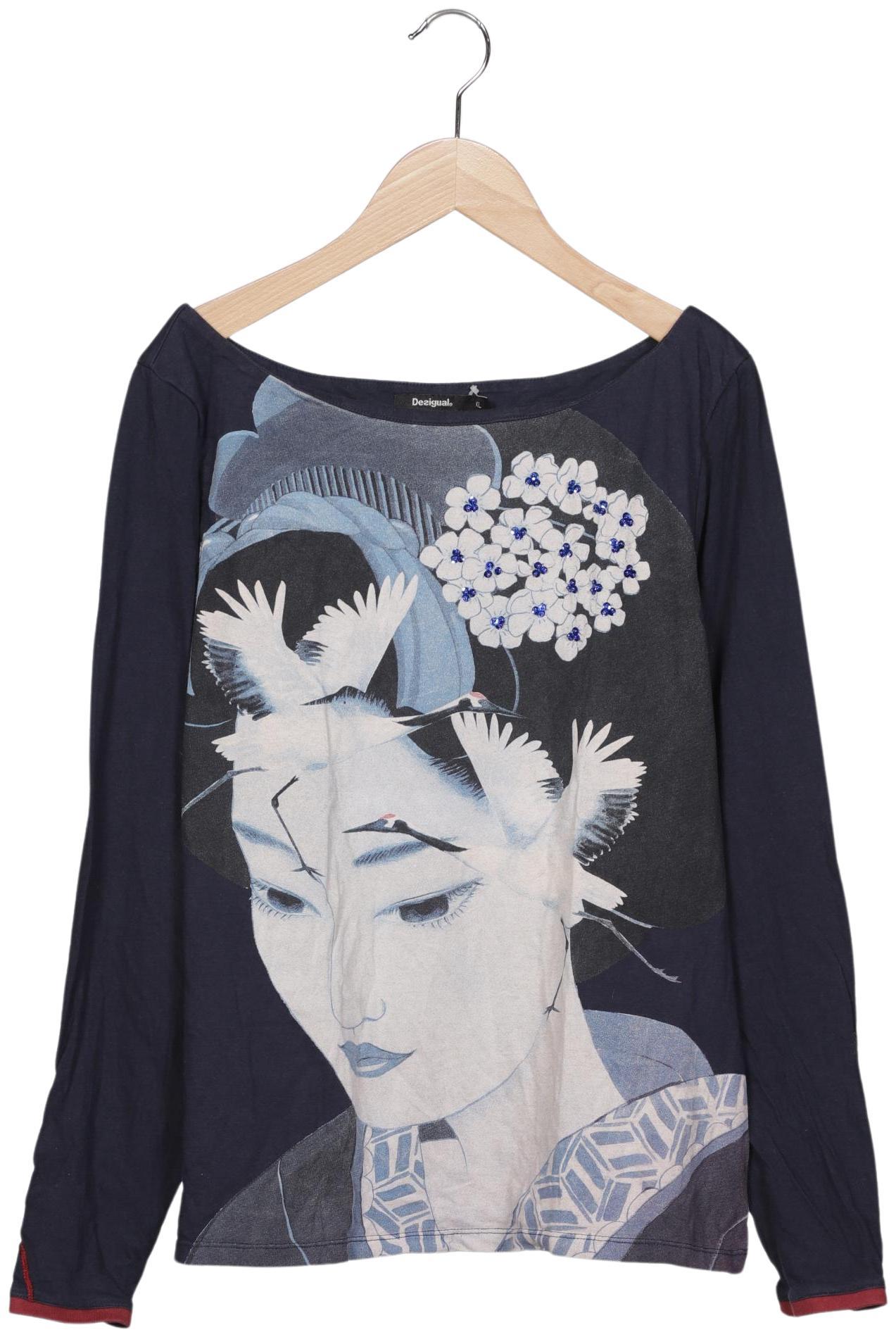 

Desigual Damen Langarmshirt, marineblau, Gr. 44