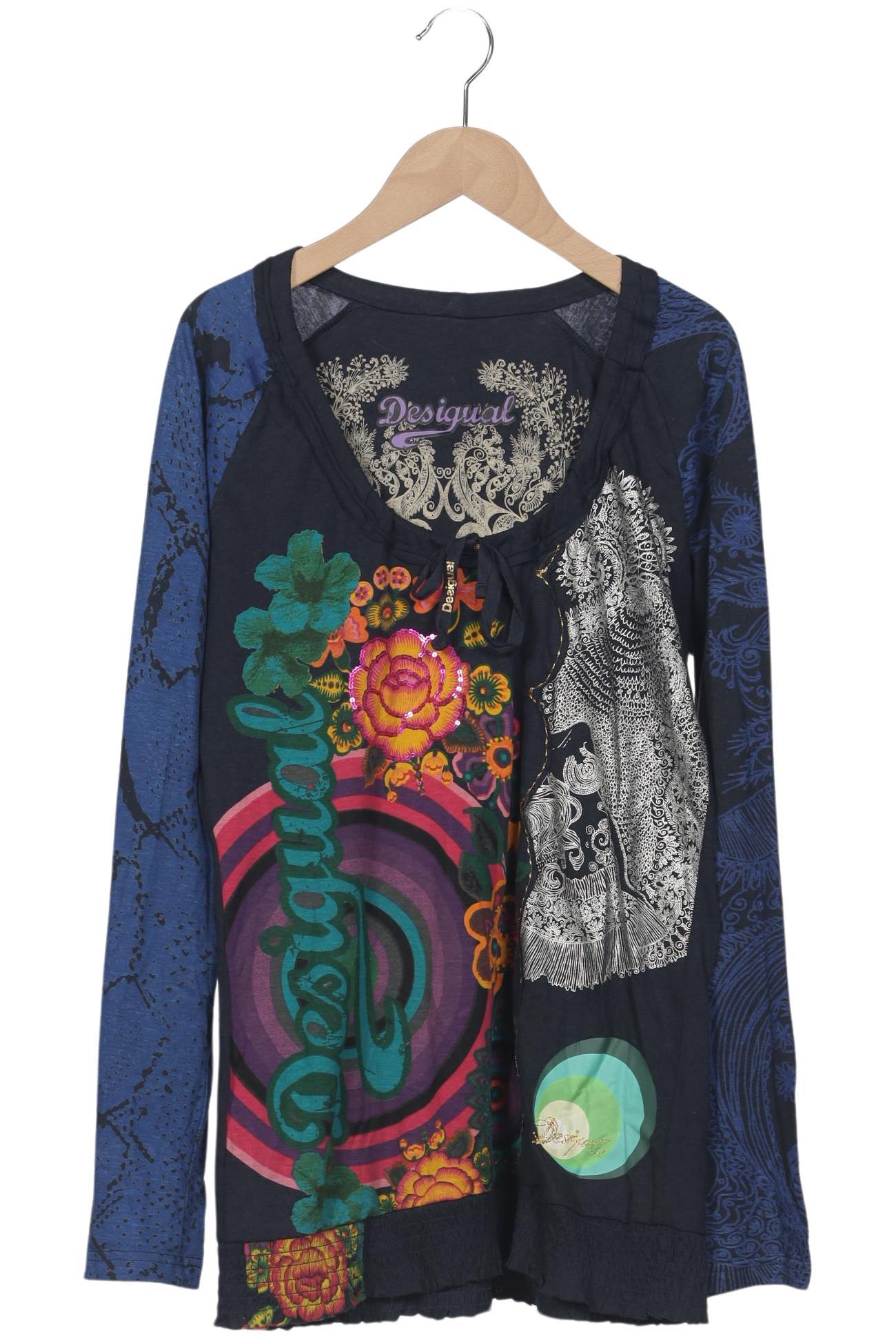 

Desigual Damen Langarmshirt, marineblau, Gr. 44