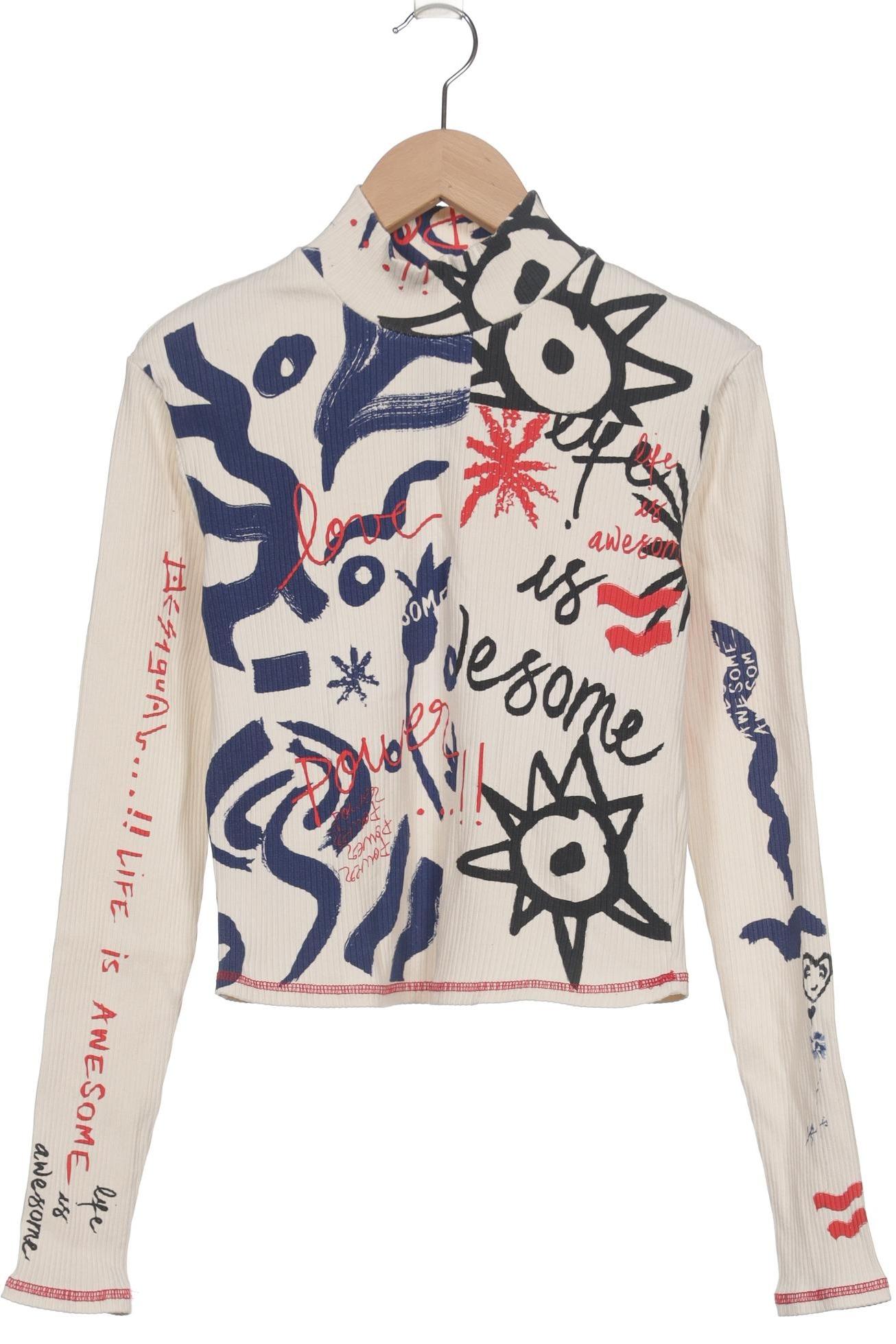 

Desigual Damen Langarmshirt, cremeweiß, Gr. 38