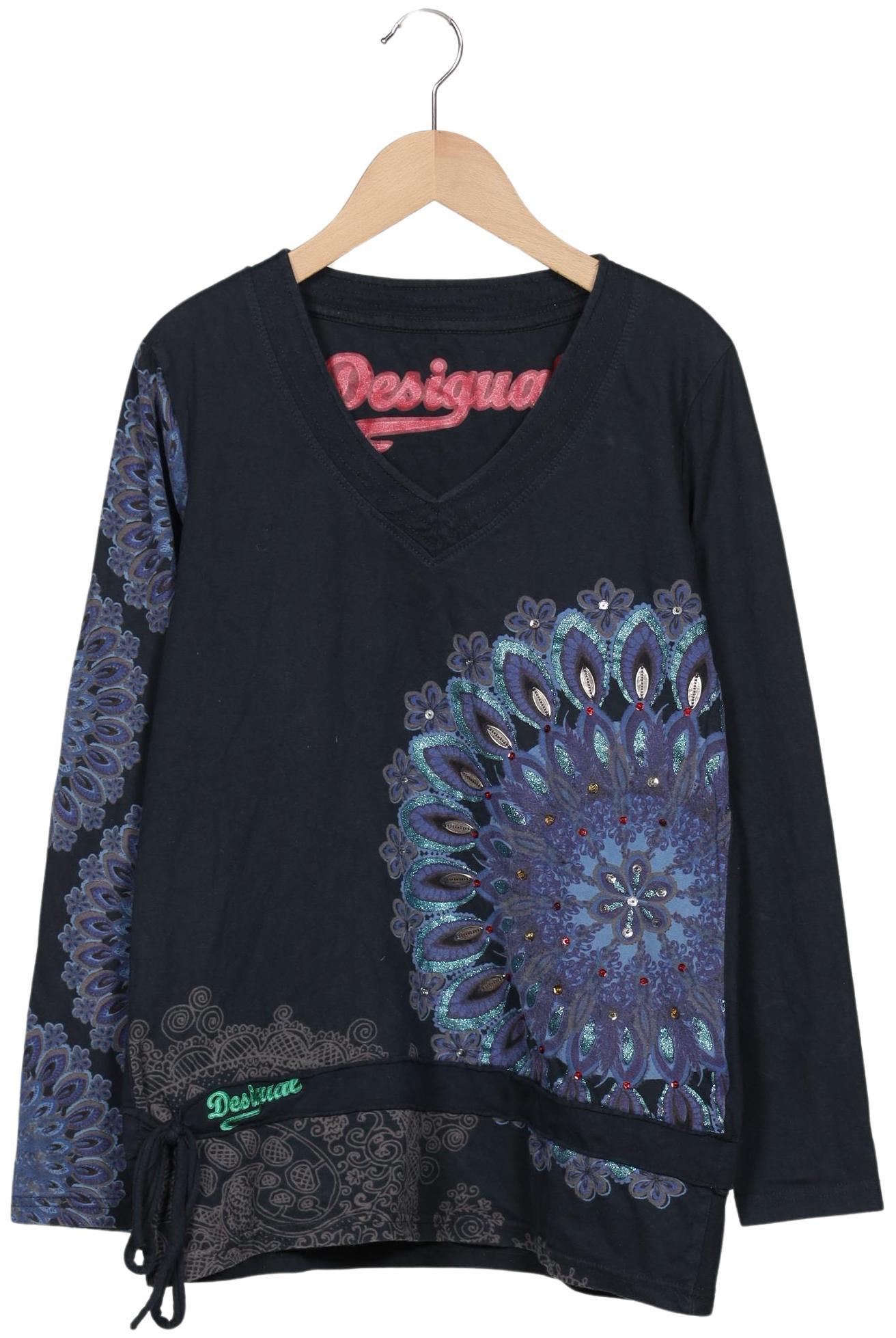 

Desigual Damen Langarmshirt, marineblau, Gr. 42
