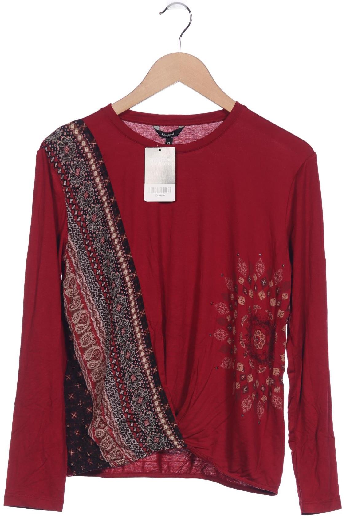 

Desigual Damen Langarmshirt, bordeaux, Gr. 34