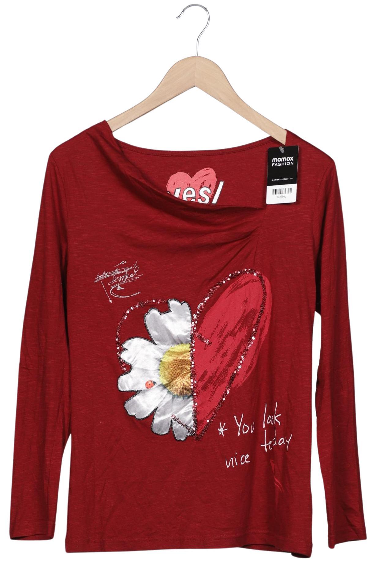 

Desigual Damen Langarmshirt, bordeaux, Gr. 42
