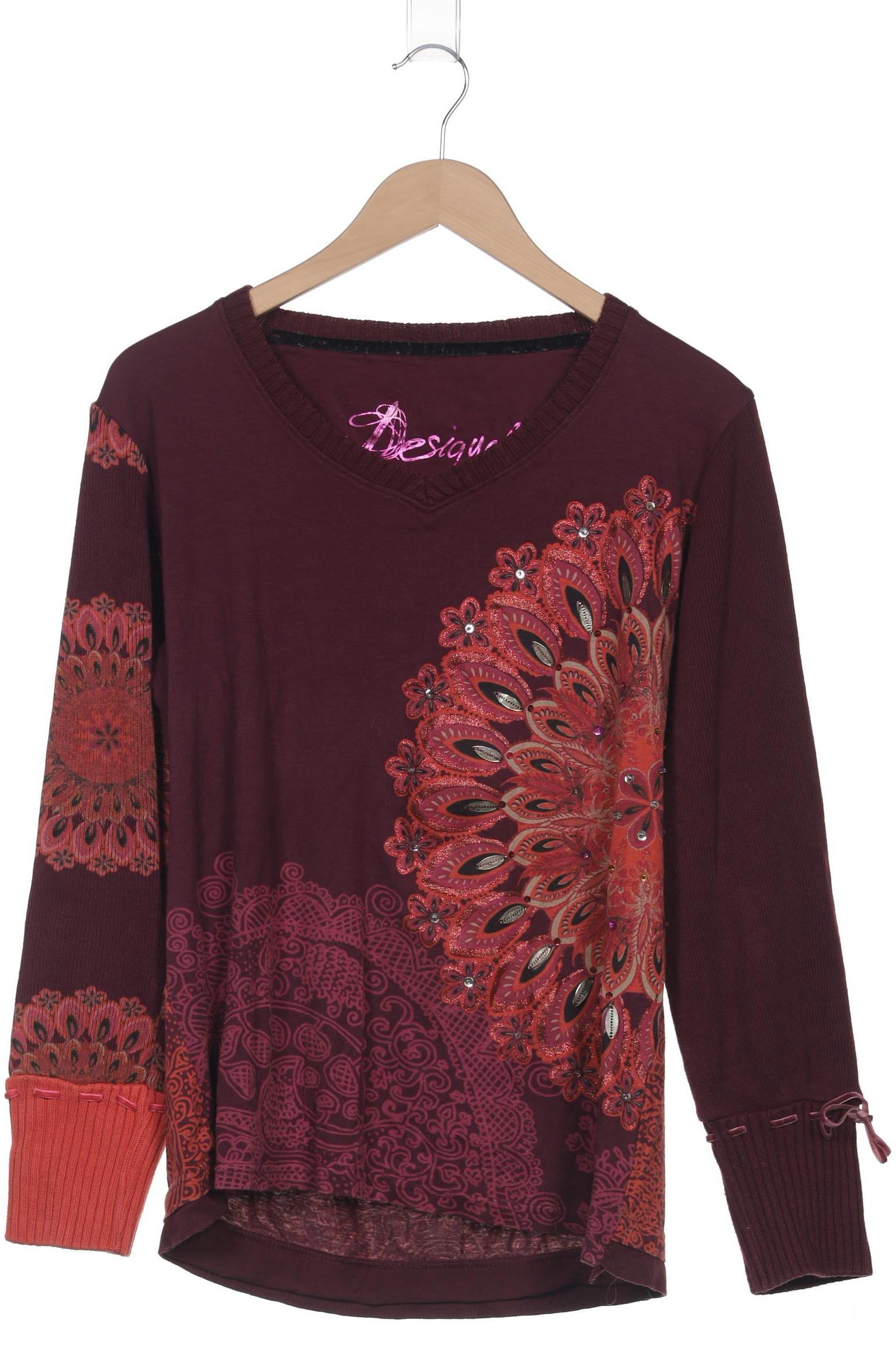 

Desigual Damen Langarmshirt, bordeaux, Gr. 46