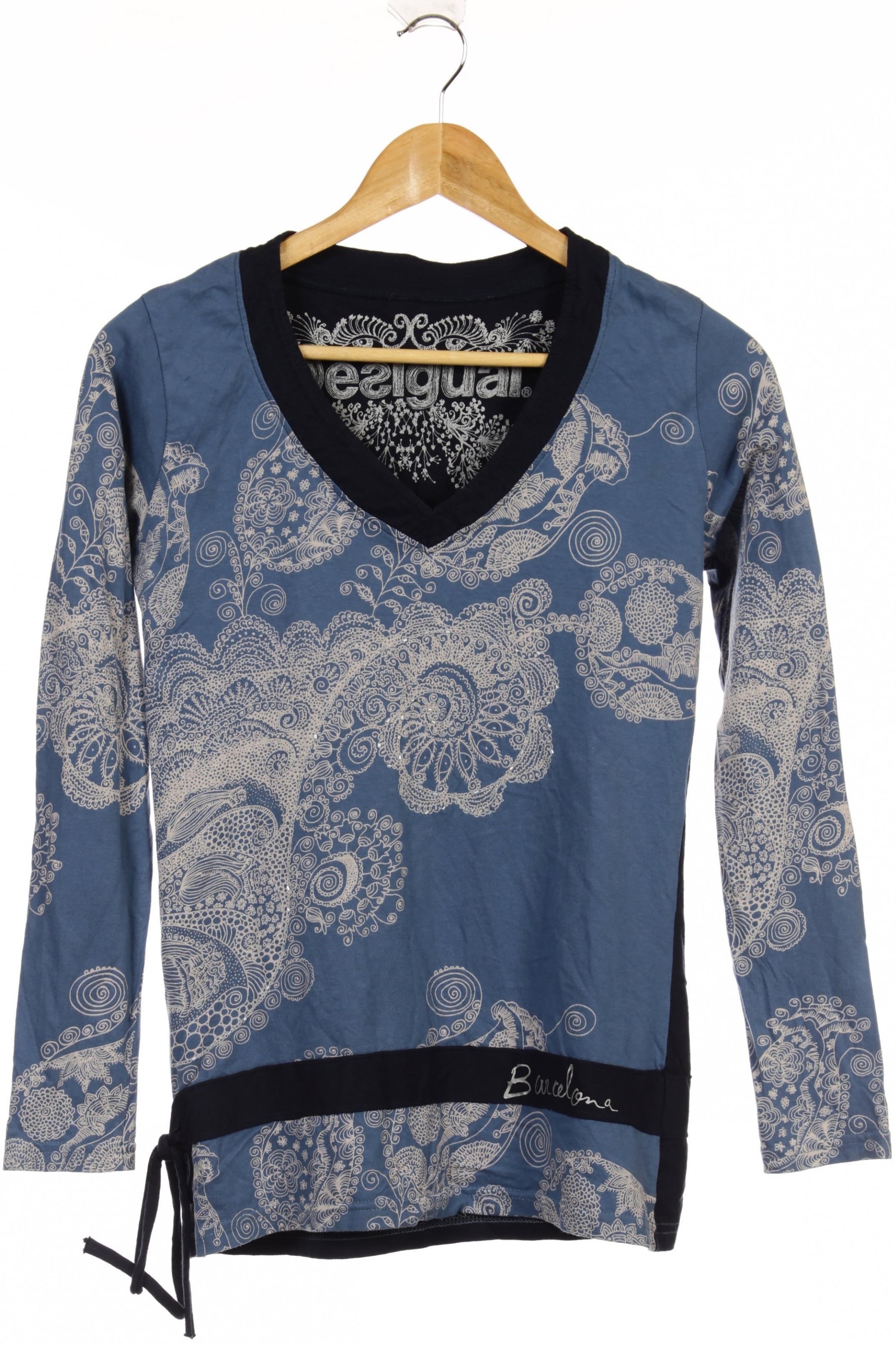 

Desigual Damen Langarmshirt, blau, Gr.
