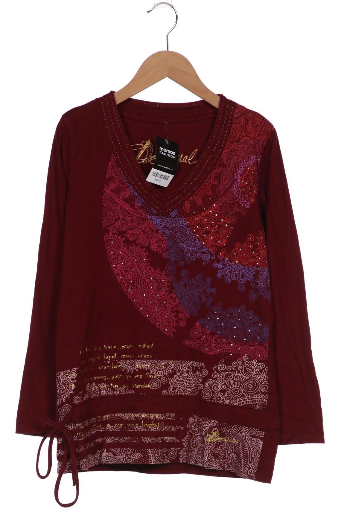 

Desigual Damen Langarmshirt, bordeaux, Gr. 38