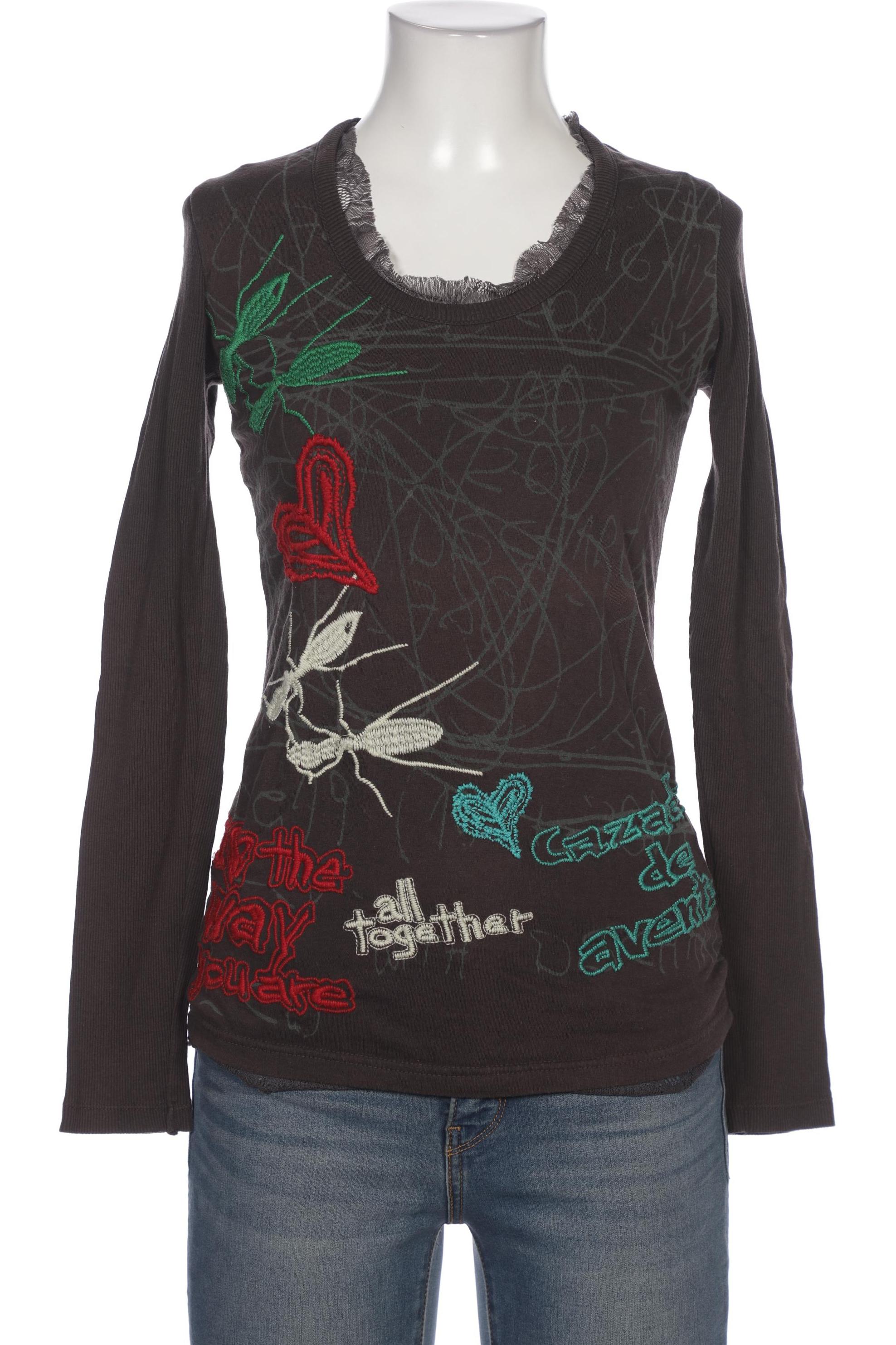 

Desigual Damen Langarmshirt, braun, Gr. 34