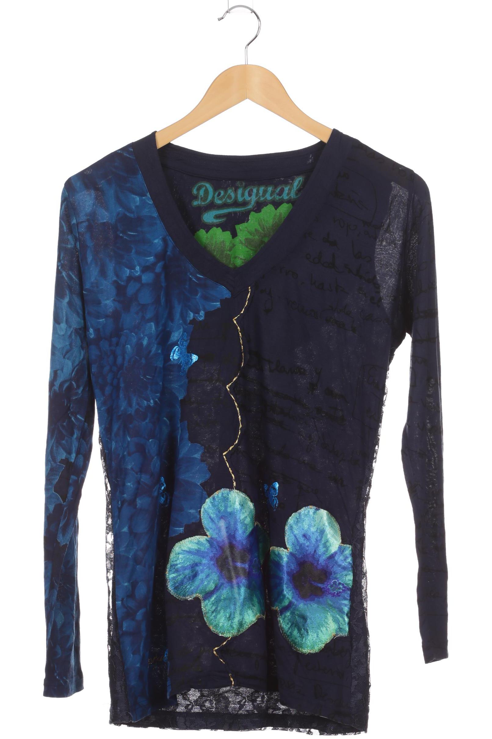 

Desigual Damen Langarmshirt, blau, Gr. 44