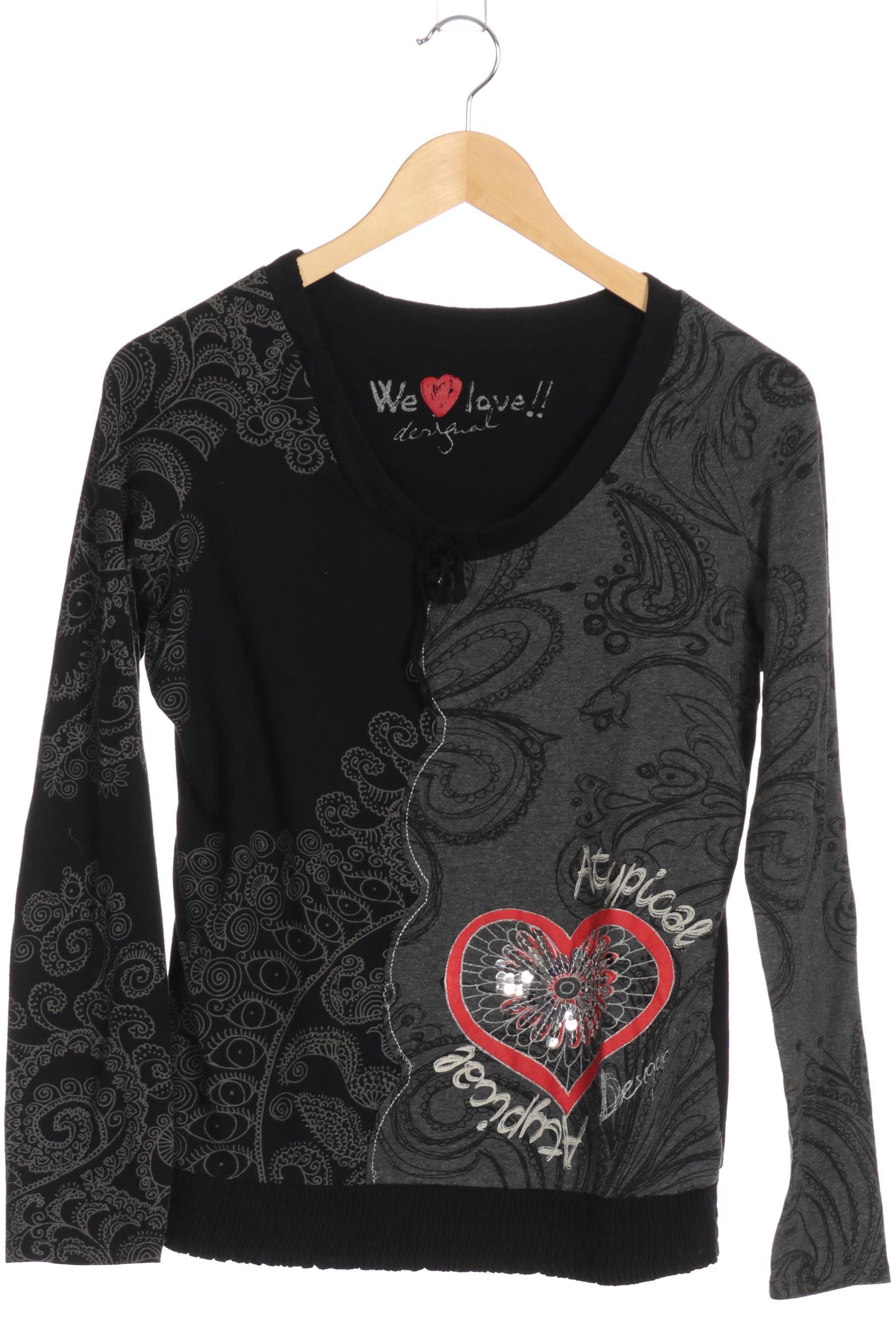 

Desigual Damen Langarmshirt, schwarz, Gr.