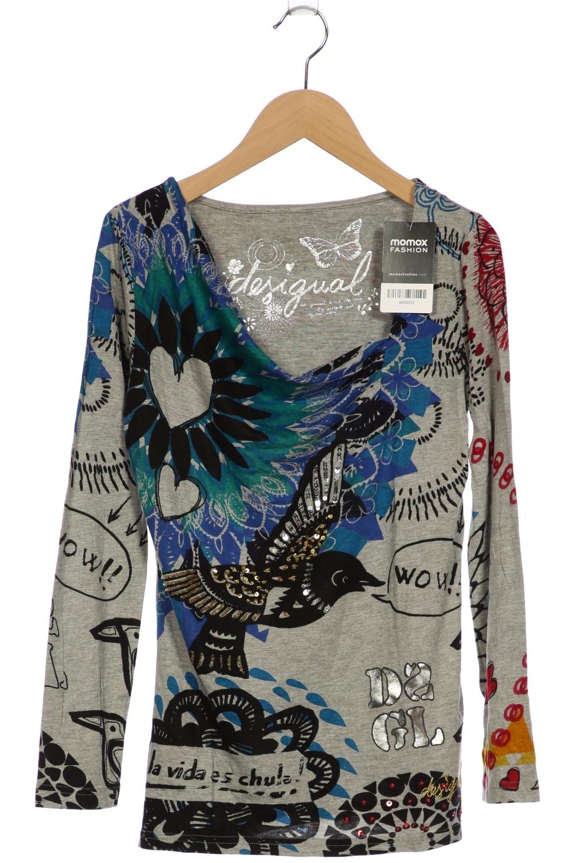 

Desigual Damen Langarmshirt, grau, Gr. 36