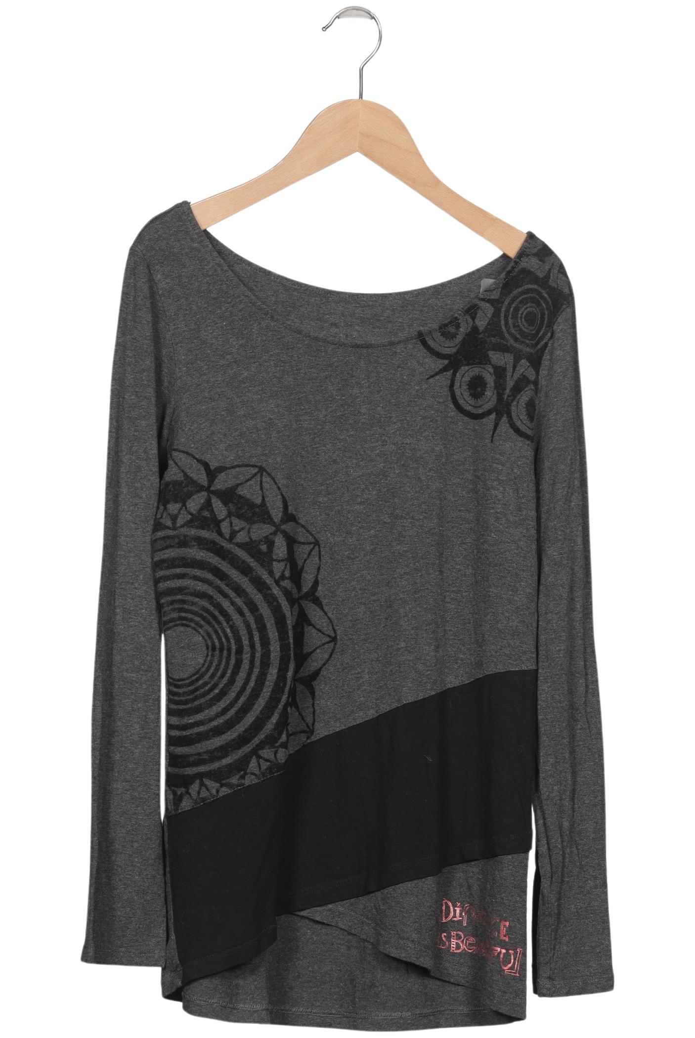 

Desigual Damen Langarmshirt, grau, Gr. 38