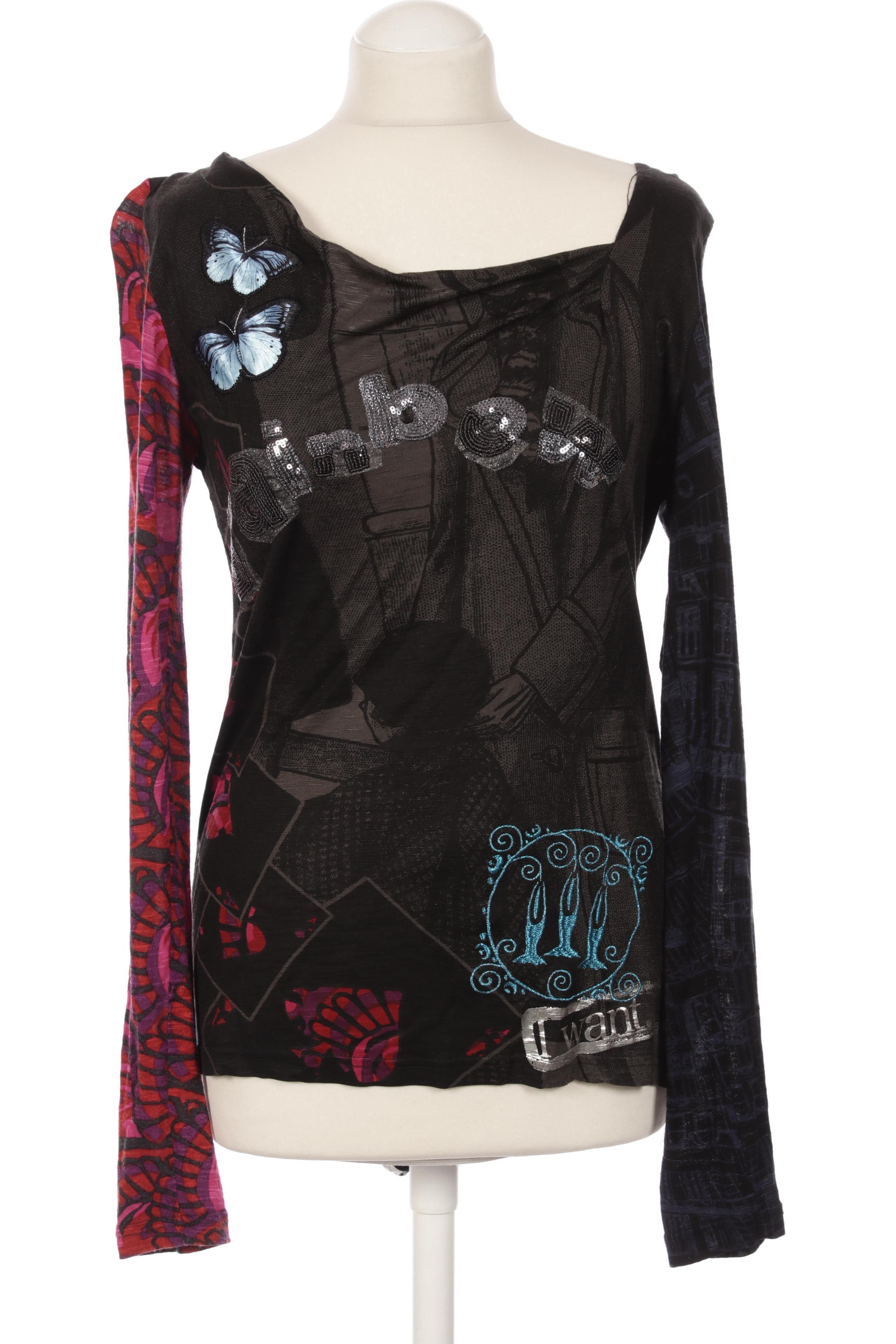 

Desigual Damen Langarmshirt, schwarz, Gr.