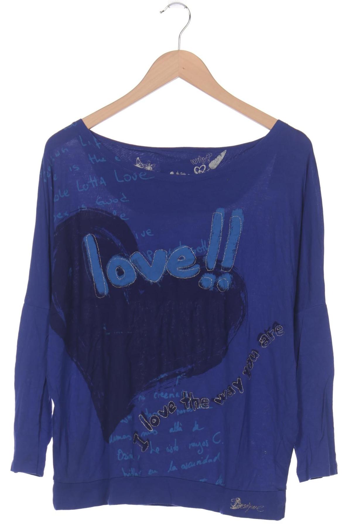 

Desigual Damen Langarmshirt, blau, Gr. 42