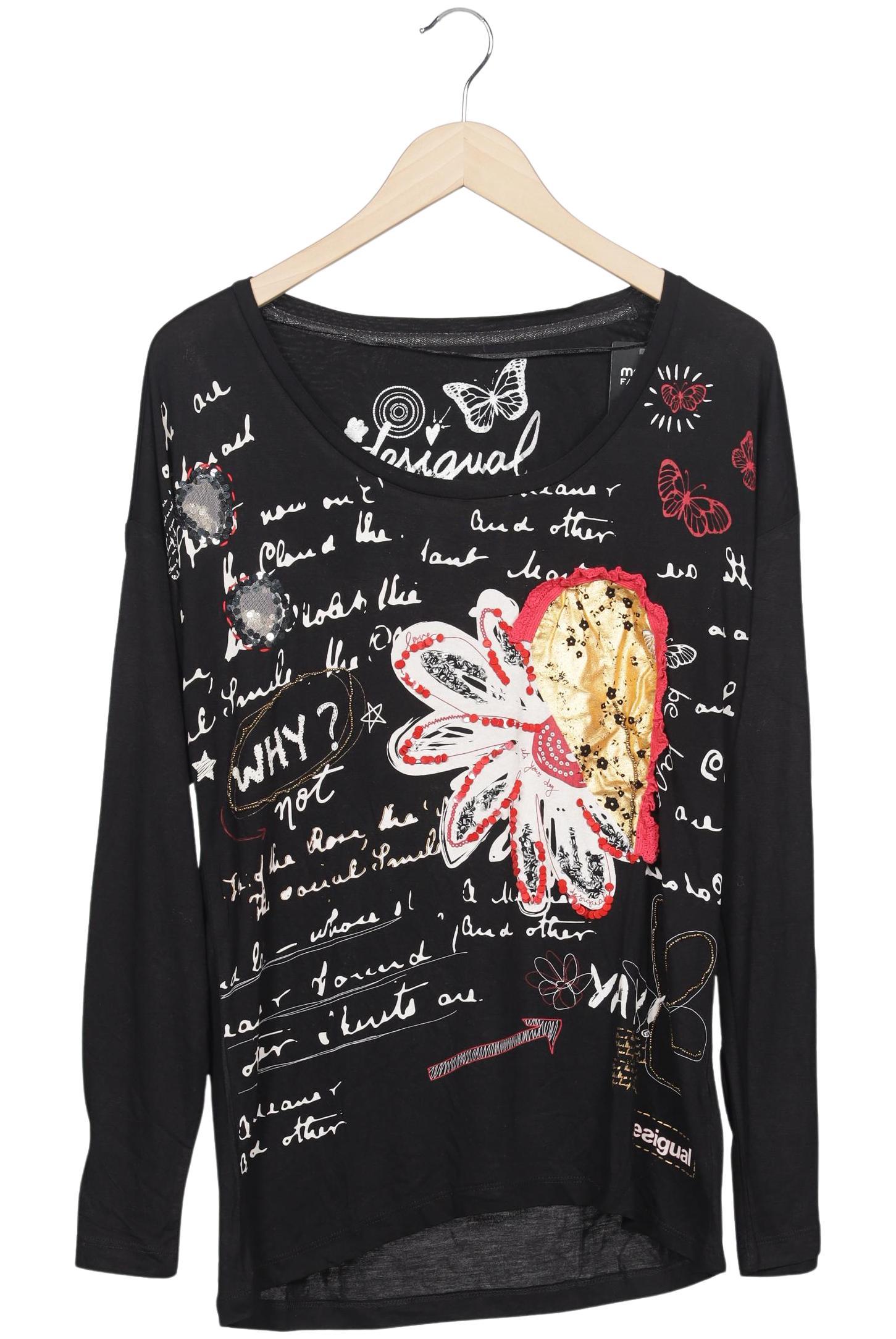 

Desigual Damen Langarmshirt, schwarz, Gr. 38