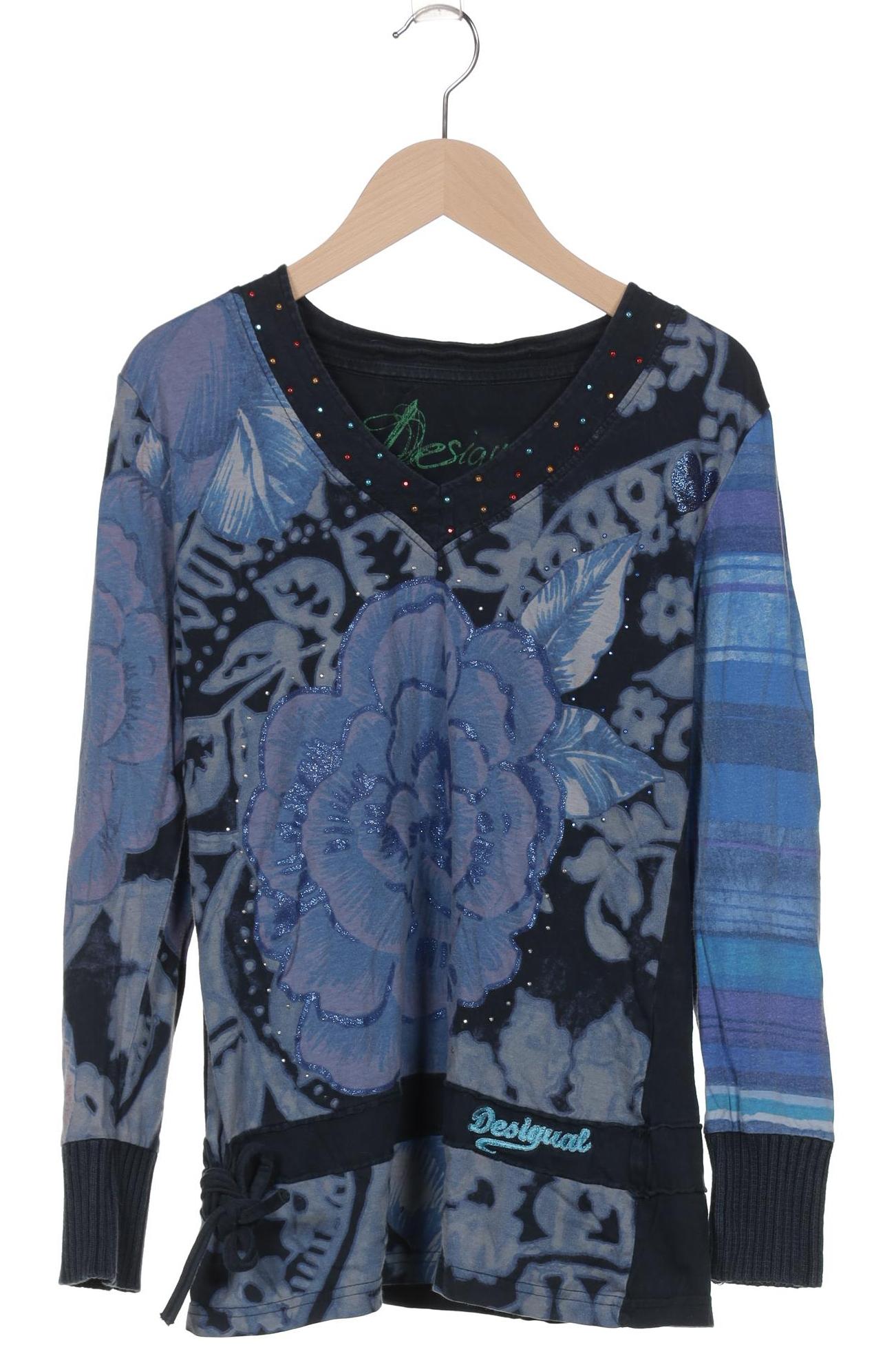 

Desigual Damen Langarmshirt, blau, Gr. 36