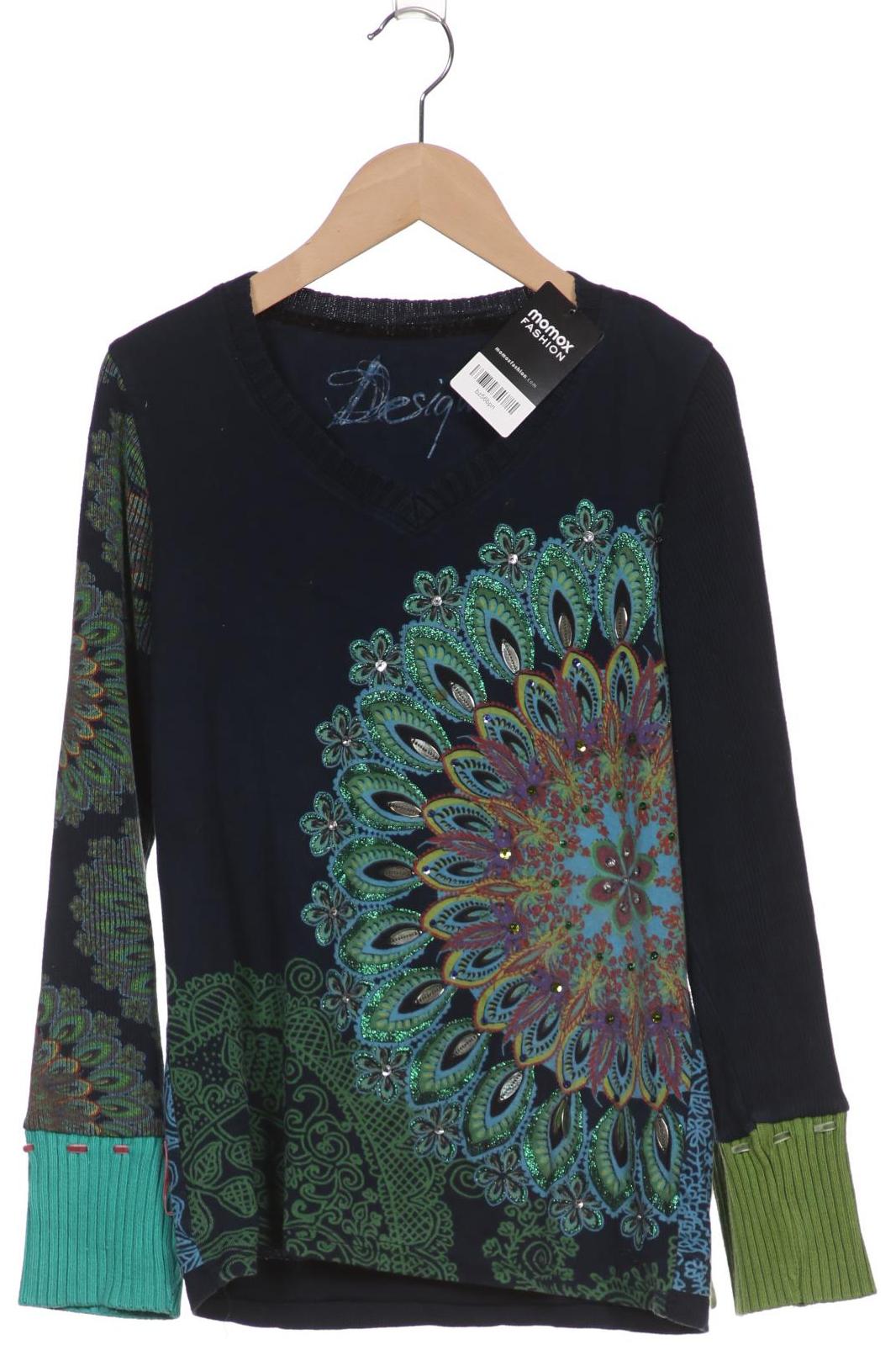 

Desigual Damen Langarmshirt, türkis, Gr. 38