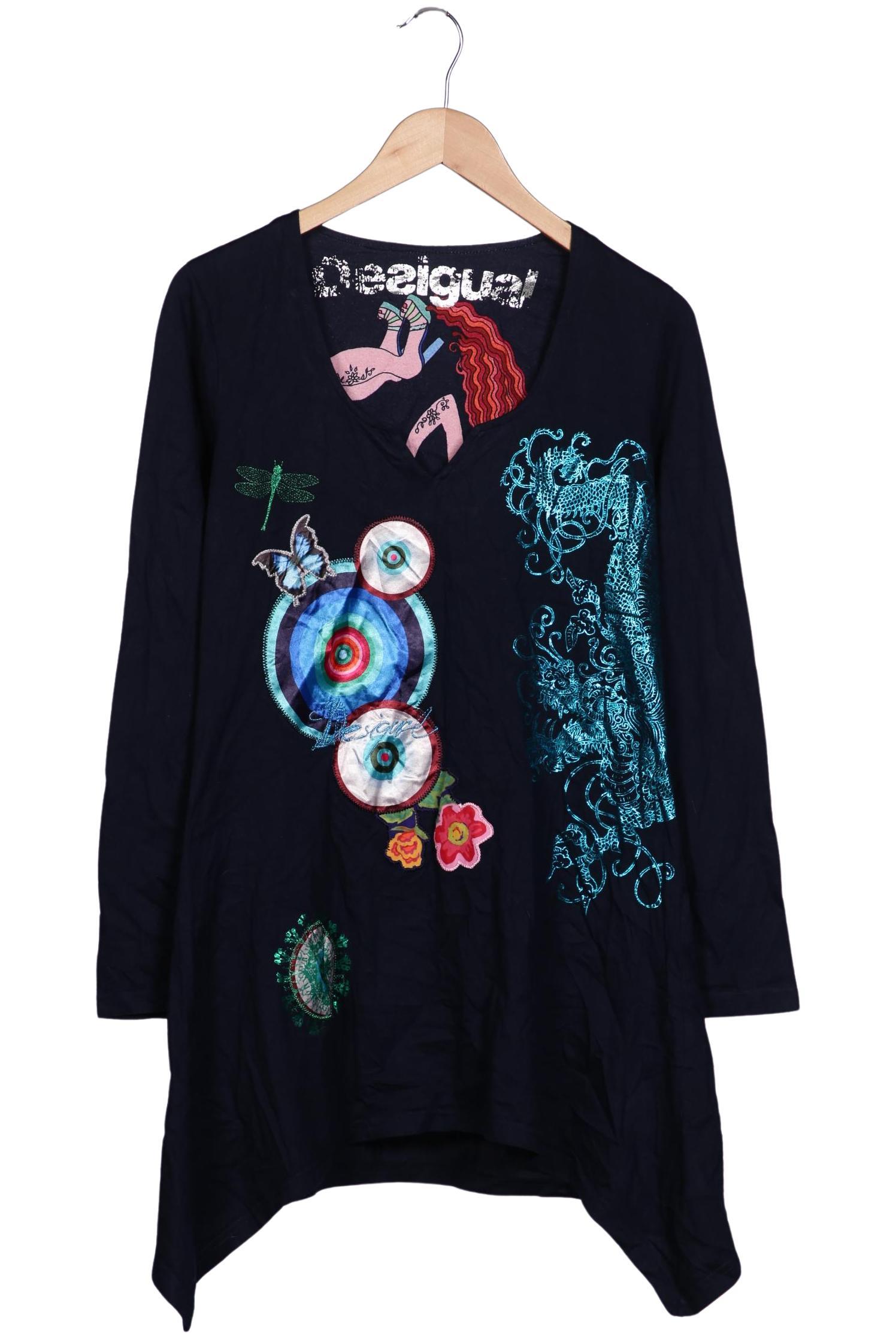

Desigual Damen Langarmshirt, marineblau, Gr. 42