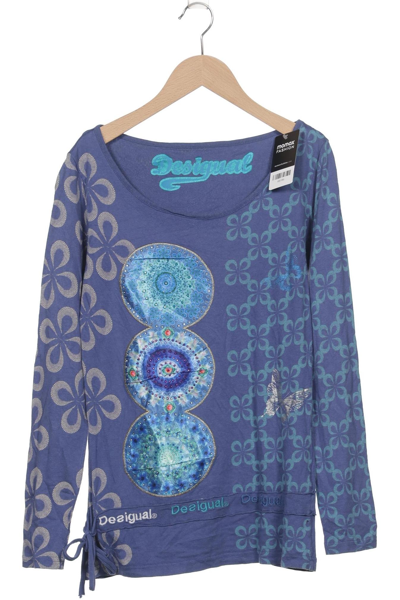 

Desigual Damen Langarmshirt, blau, Gr. 36