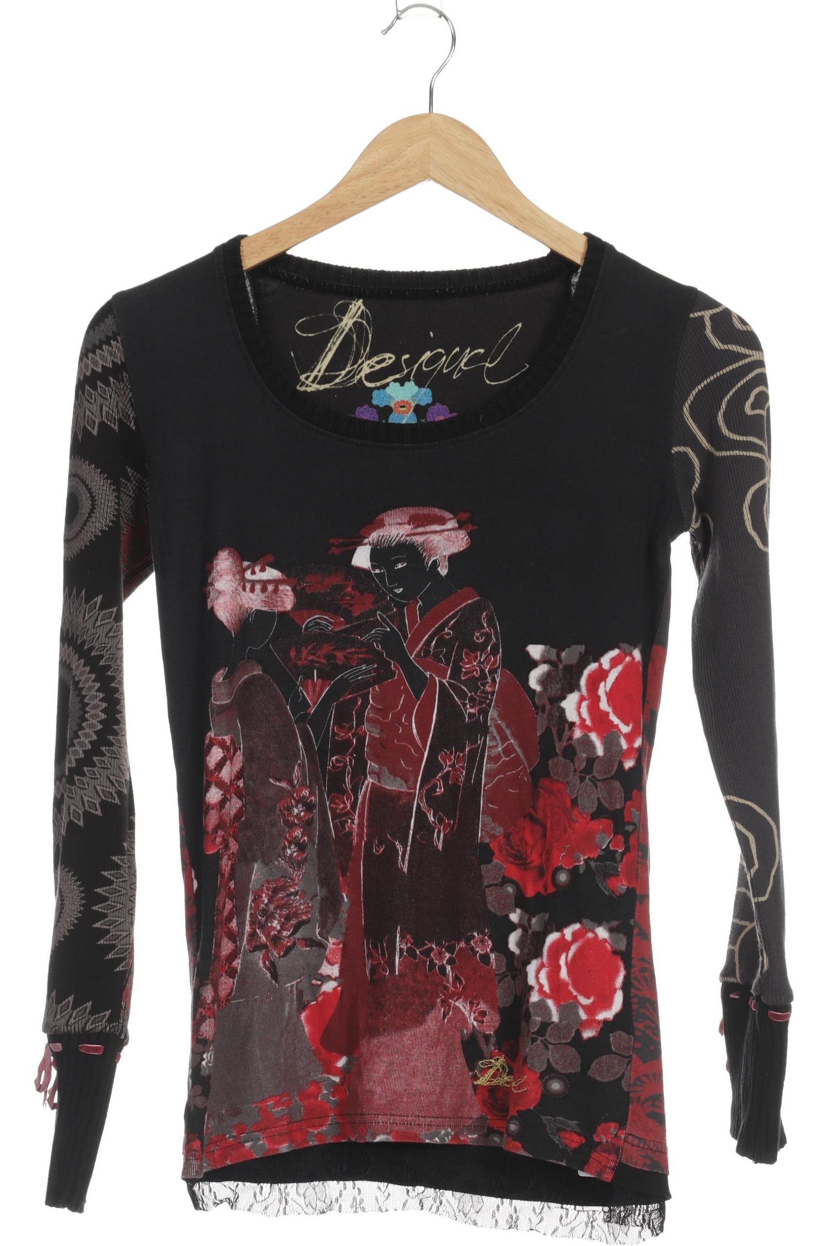 

Desigual Damen Langarmshirt, schwarz, Gr.