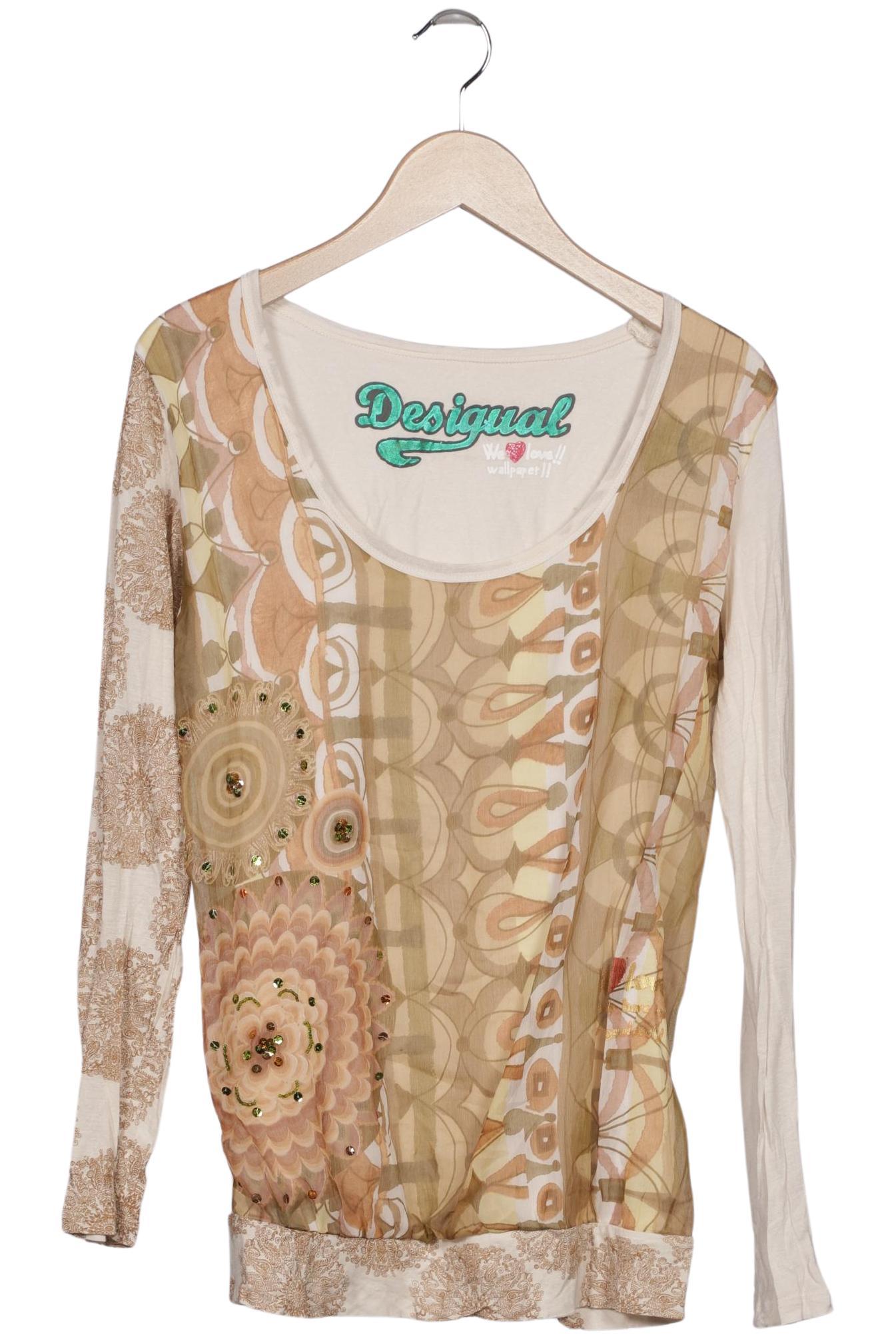 

Desigual Damen Langarmshirt, beige, Gr. 42