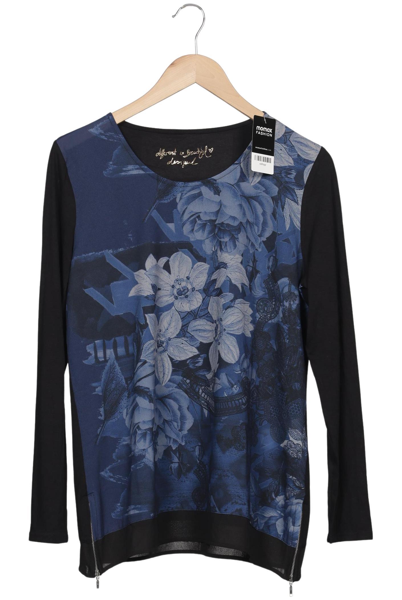 

Desigual Damen Langarmshirt, blau, Gr. 44