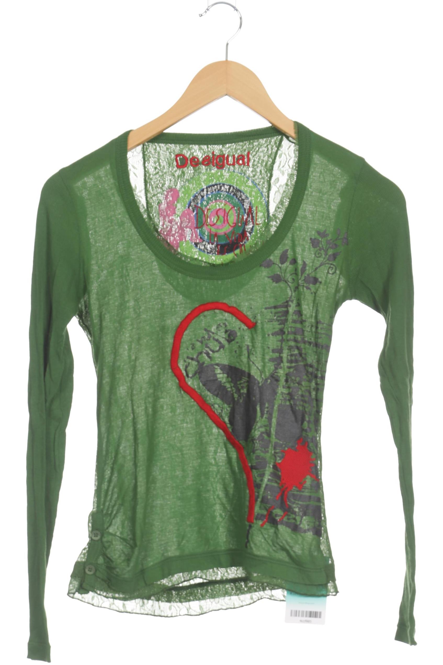 

Desigual Damen Langarmshirt, grün, Gr. 36