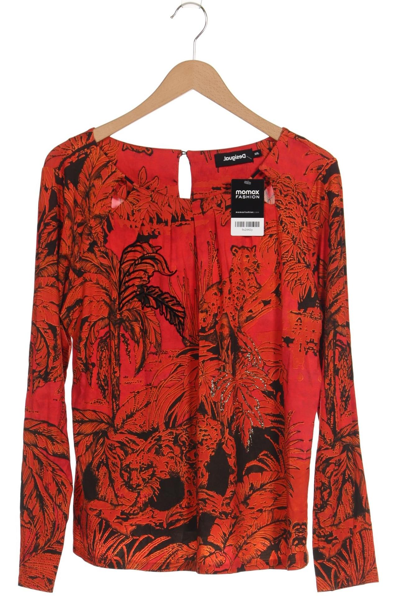 

Desigual Damen Langarmshirt, orange, Gr. 46