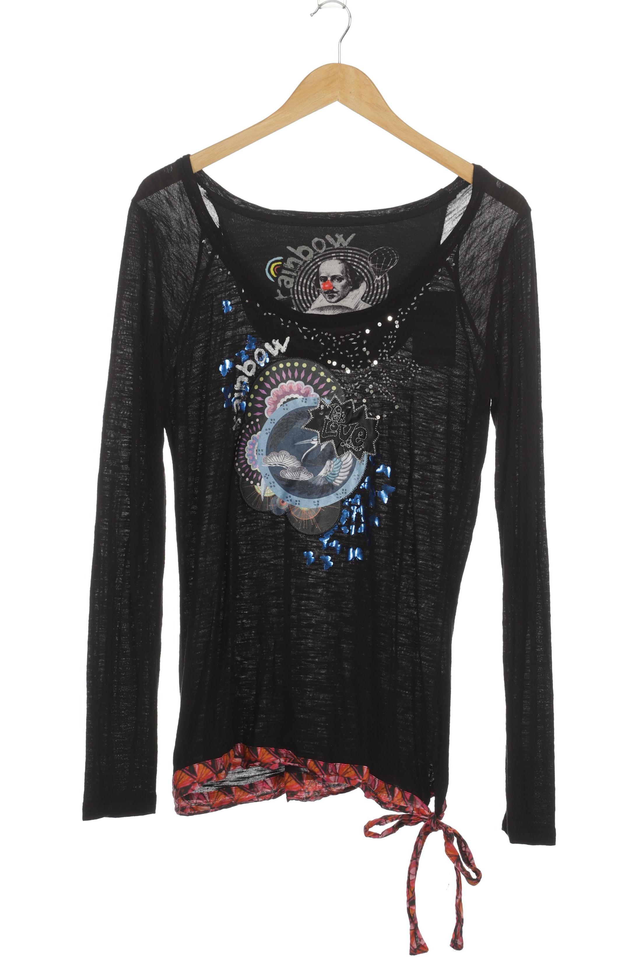 

Desigual Damen Langarmshirt, schwarz, Gr.