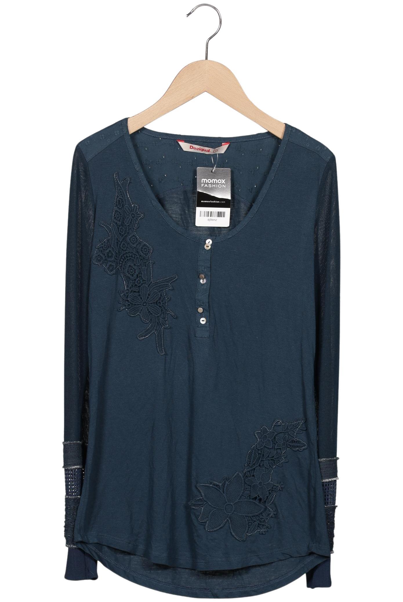 

Desigual Damen Langarmshirt, blau, Gr. 36