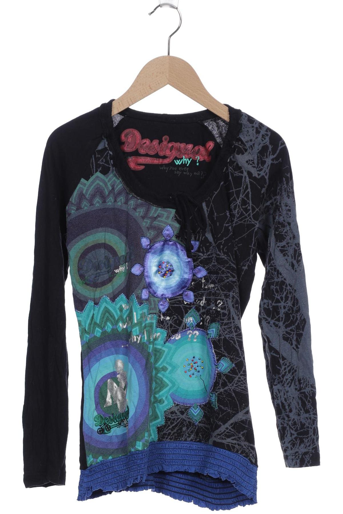 

Desigual Damen Langarmshirt, marineblau, Gr. 38